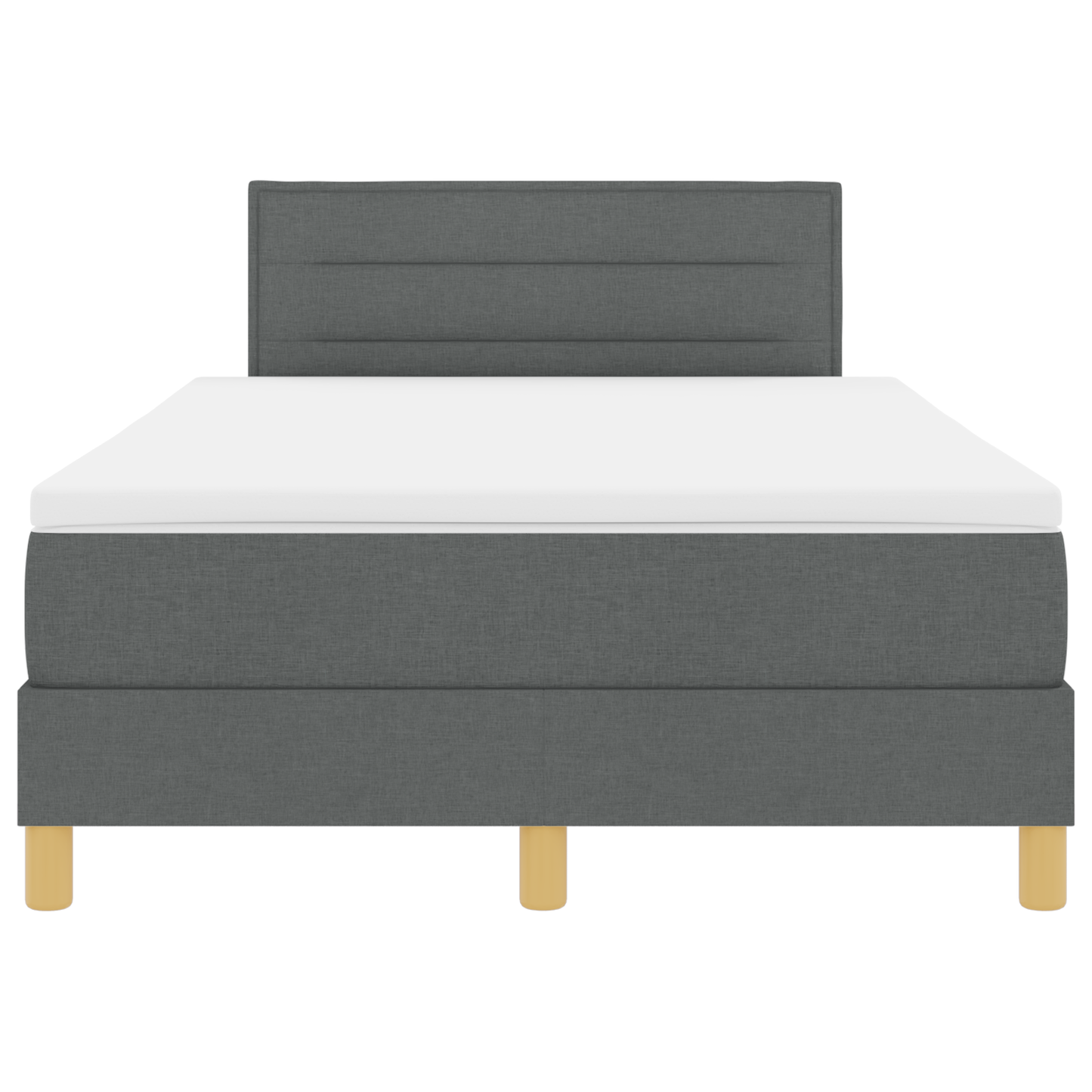Boxspringbed met matras en LED stof donkergrijs 120x200 cm
