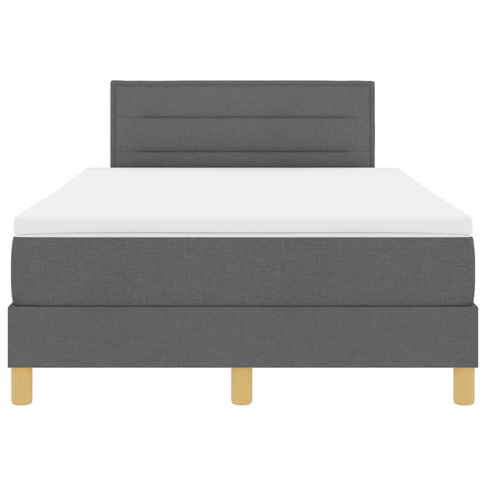 Boxspringbed met matras en LED stof donkergrijs 120x200 cm