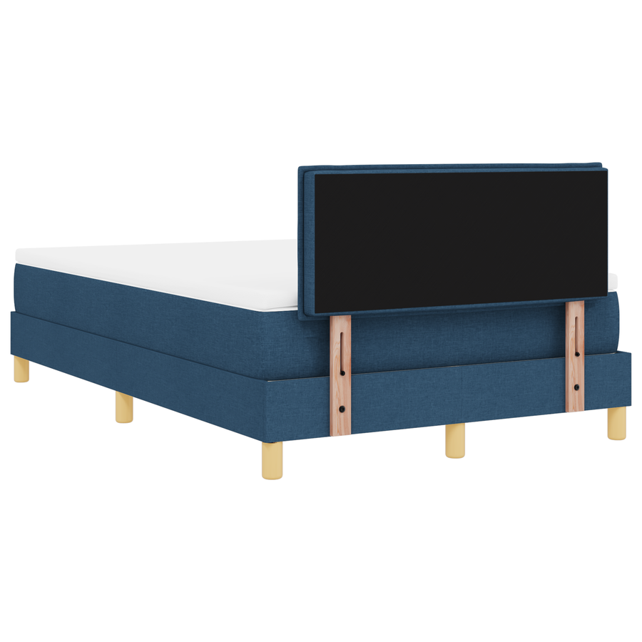 Boxspringbed met matras en LED stof blauw 120x200 cm