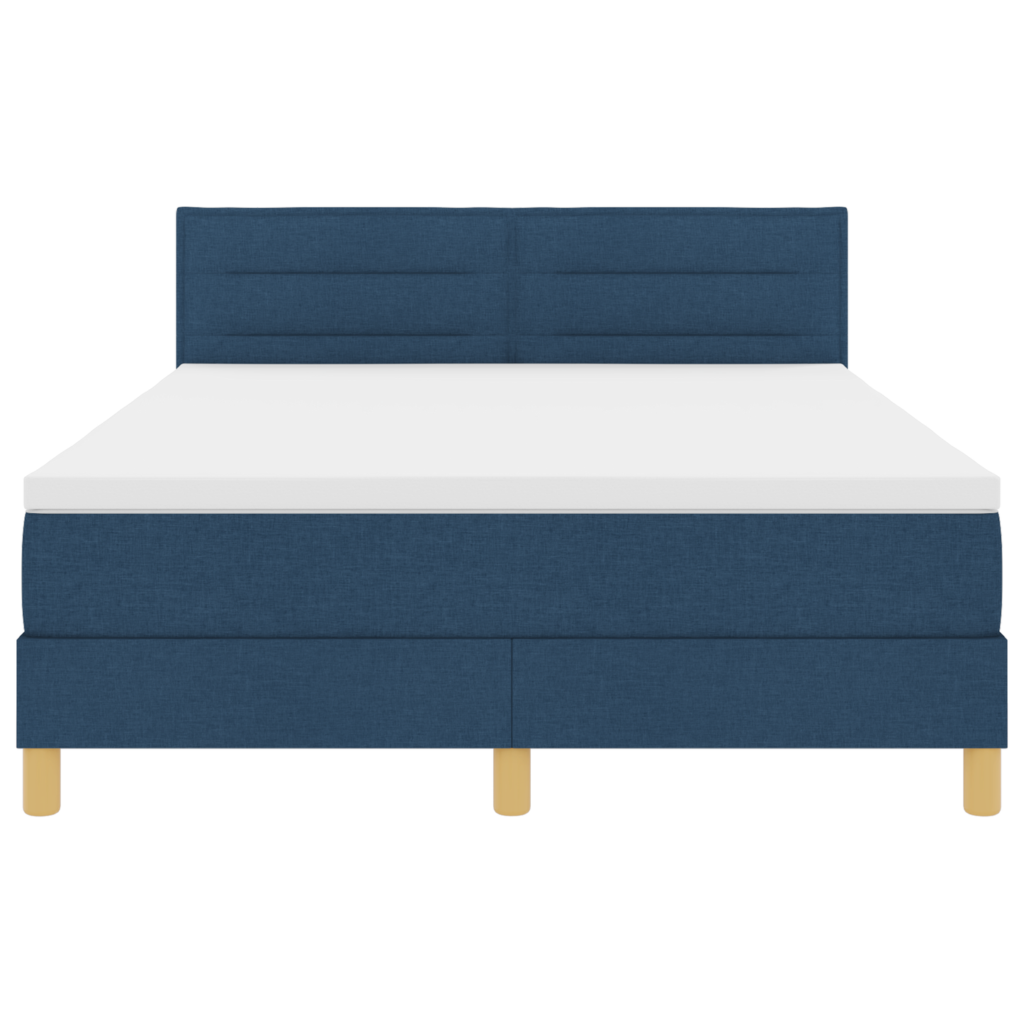 Boxspringbed met matras en LED stof blauw 140x200 cm