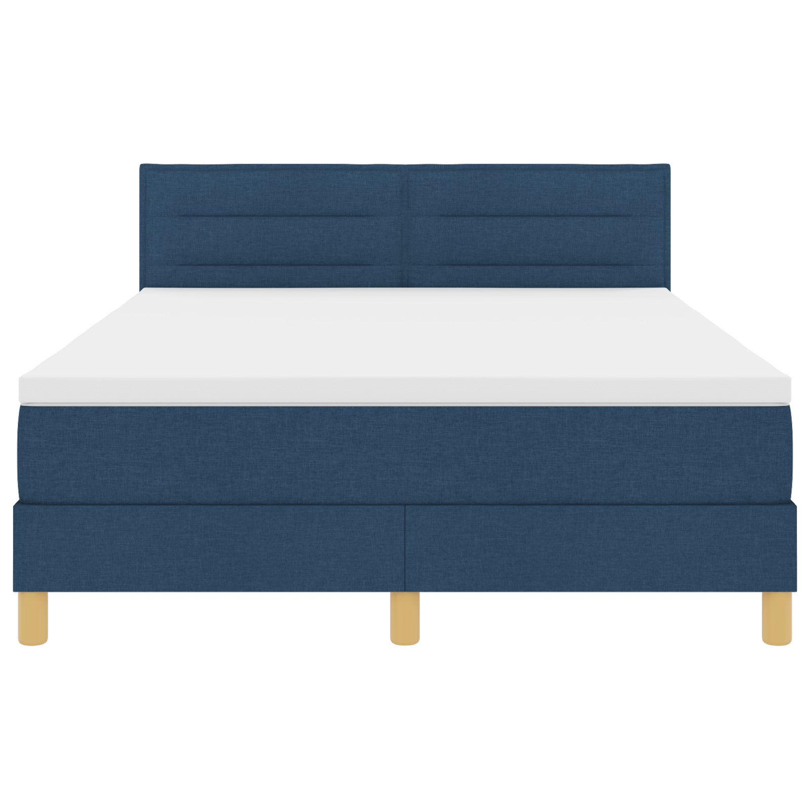 Boxspringbed met matras en LED stof blauw 140x200 cm