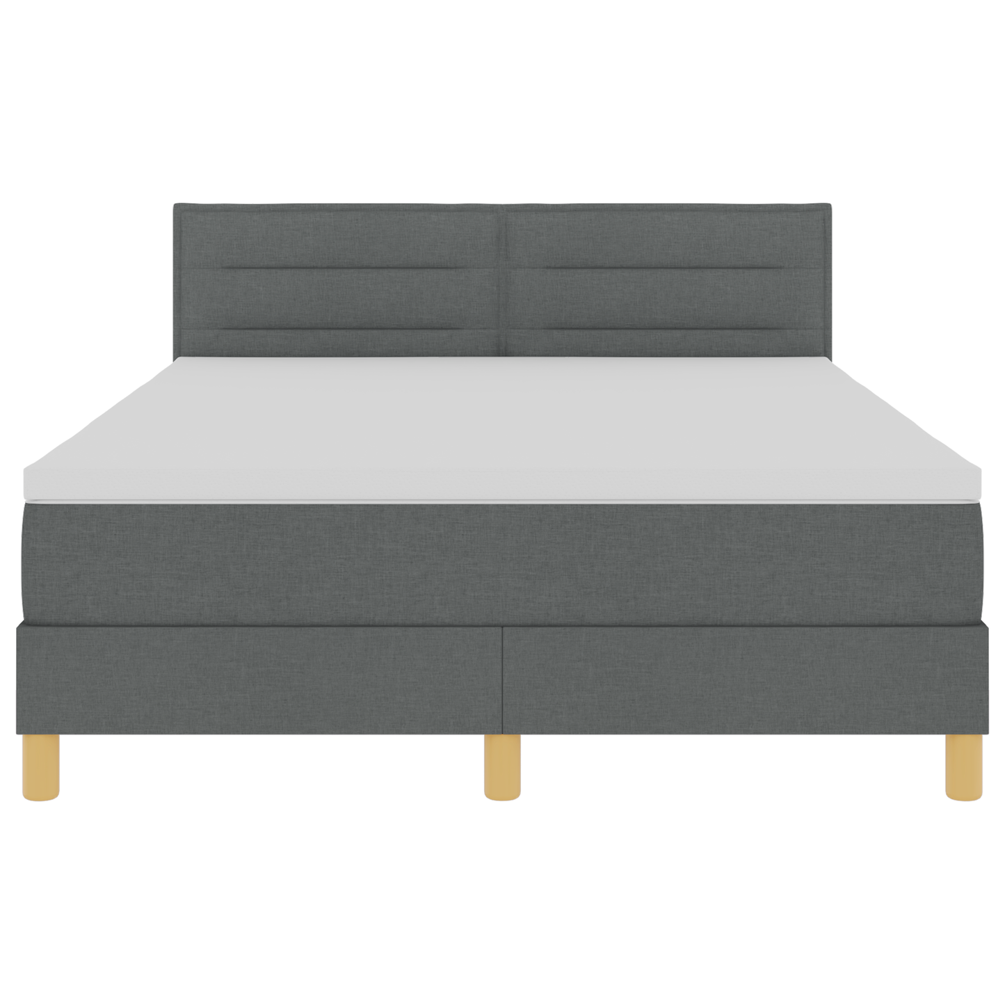 Boxspringbed met matras en LED stof donkergrijs 160x200 cm