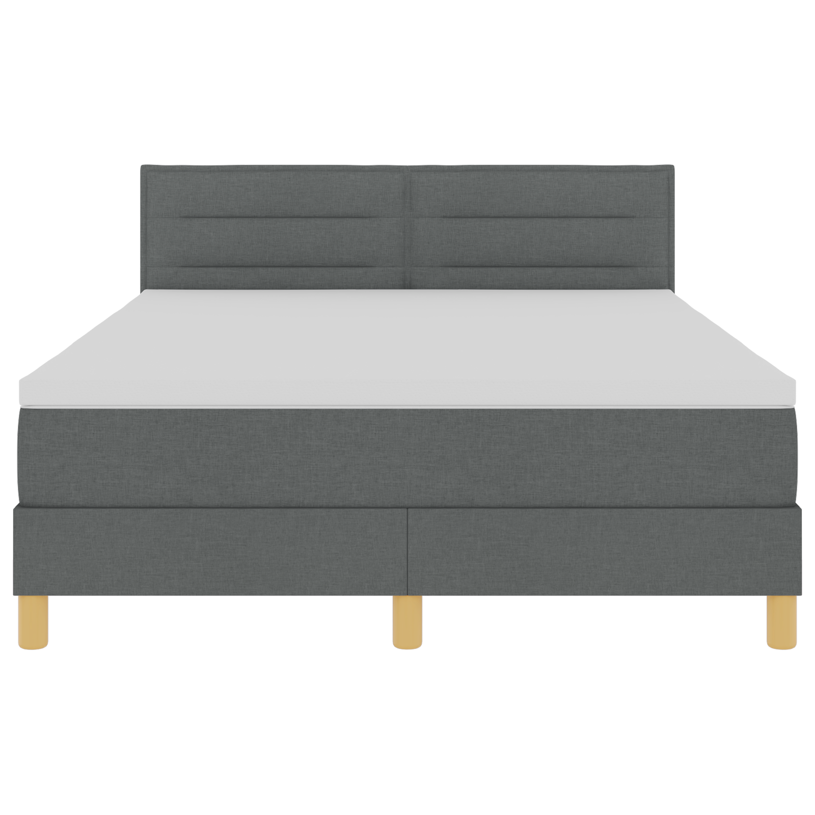 Boxspringbed met matras en LED stof donkergrijs 160x200 cm