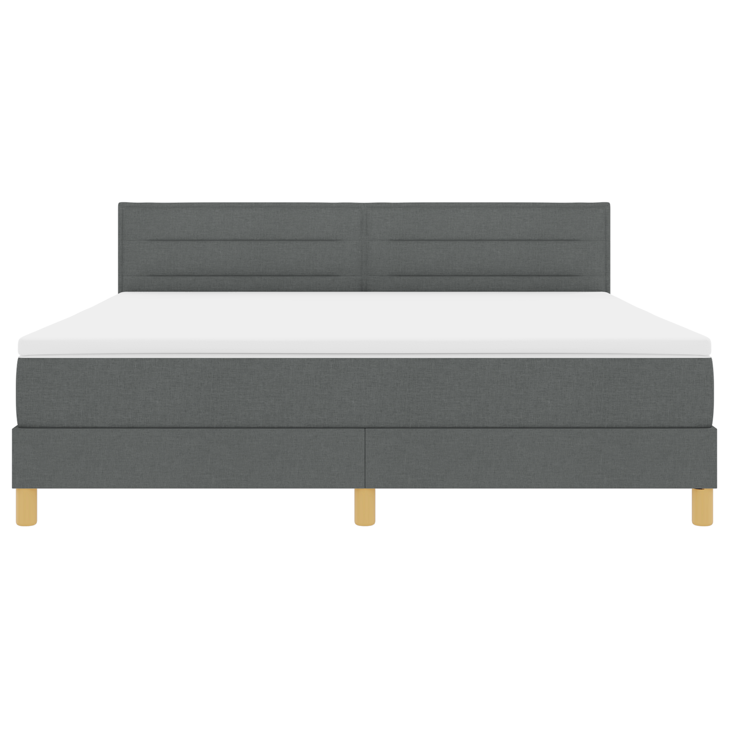 Boxspring Bed met Matras & LED Donkergrijs 180x200 cm Stof
