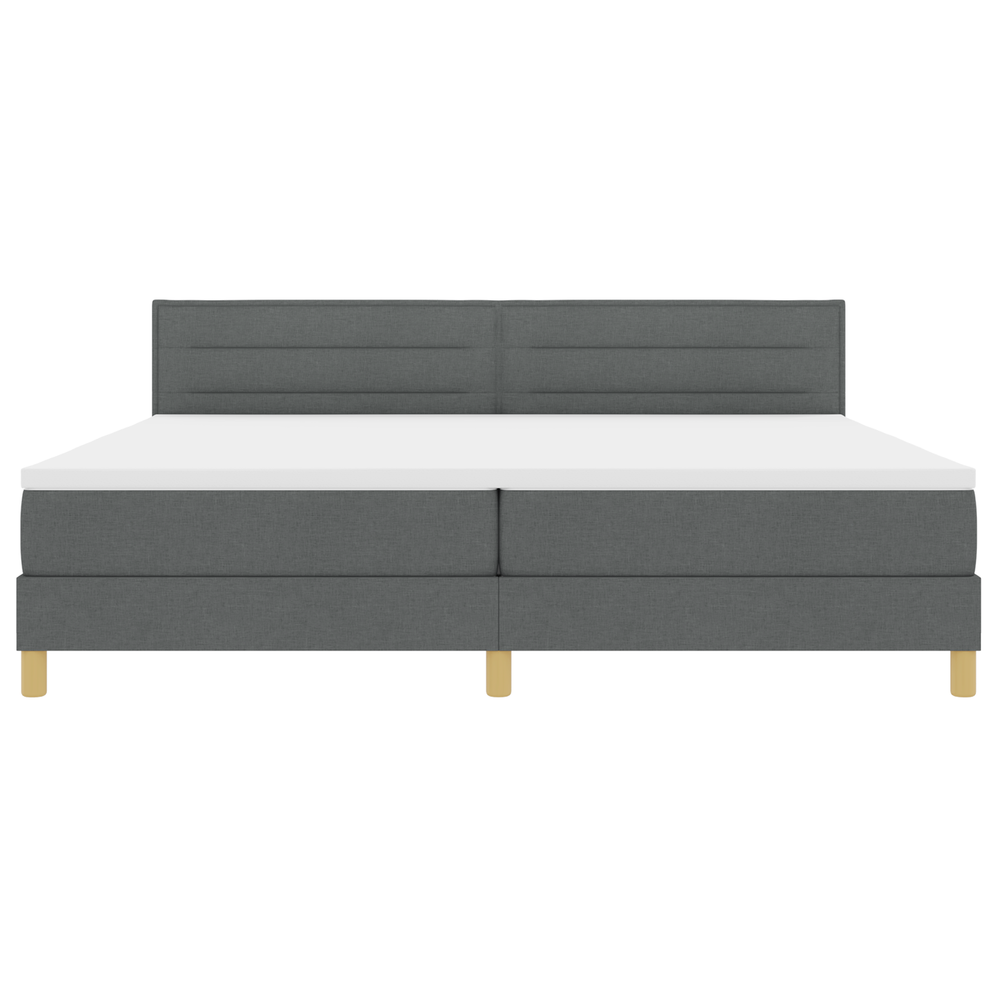 Boxspringbed met matras en LED stof donkergrijs 200x200 cm