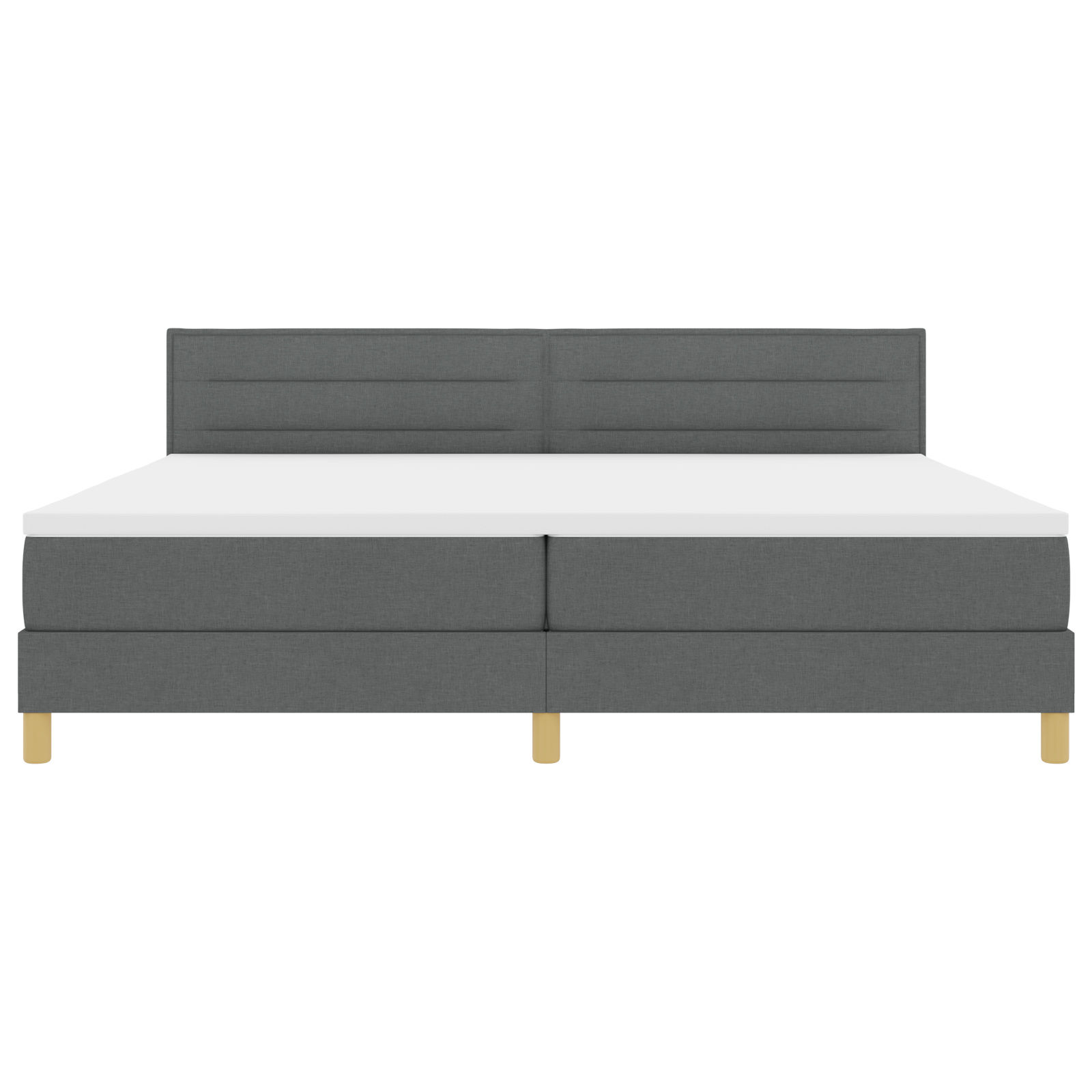 Boxspringbed met matras en LED stof donkergrijs 200x200 cm
