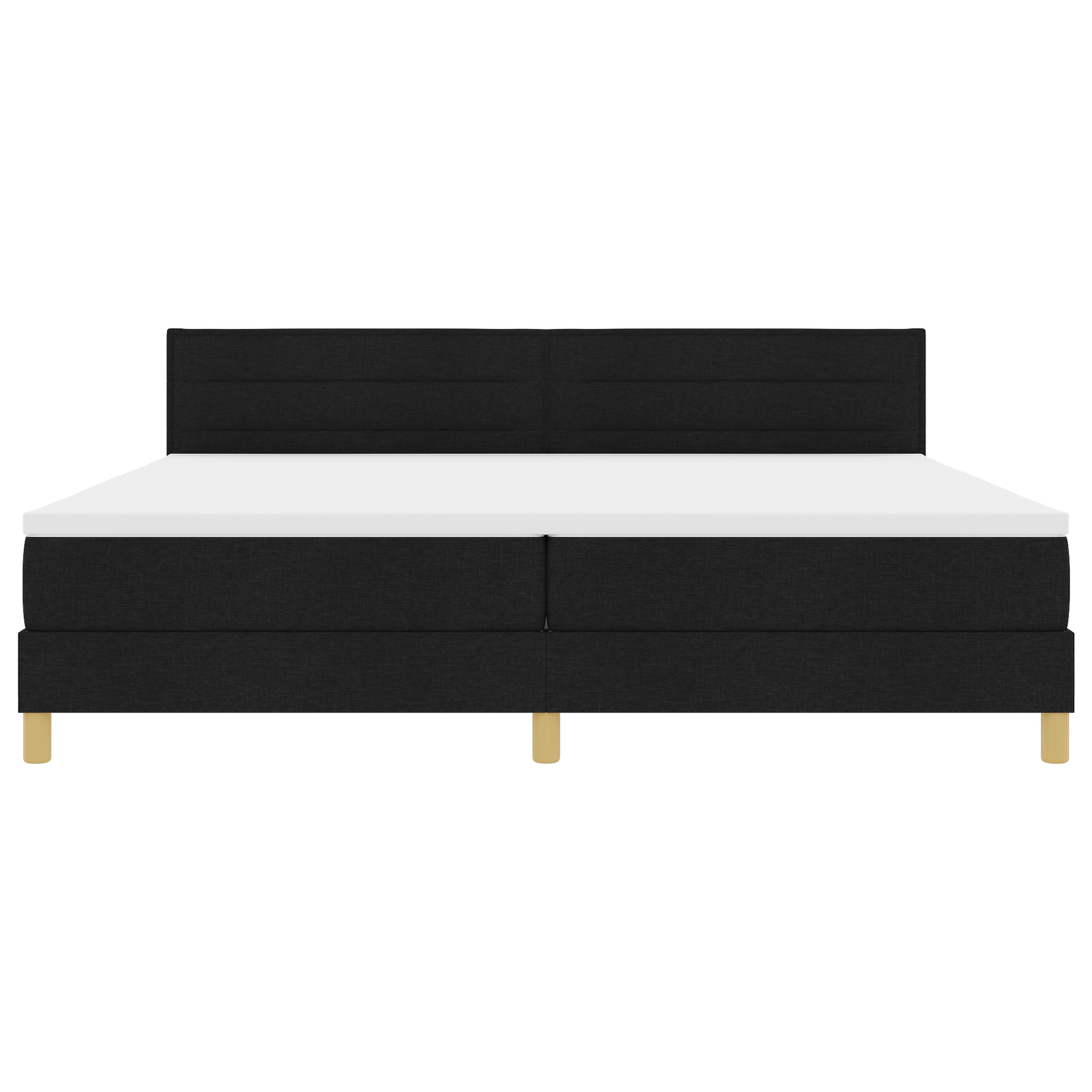 Boxspringbed met matras en LED stof zwart 200x200 cm
