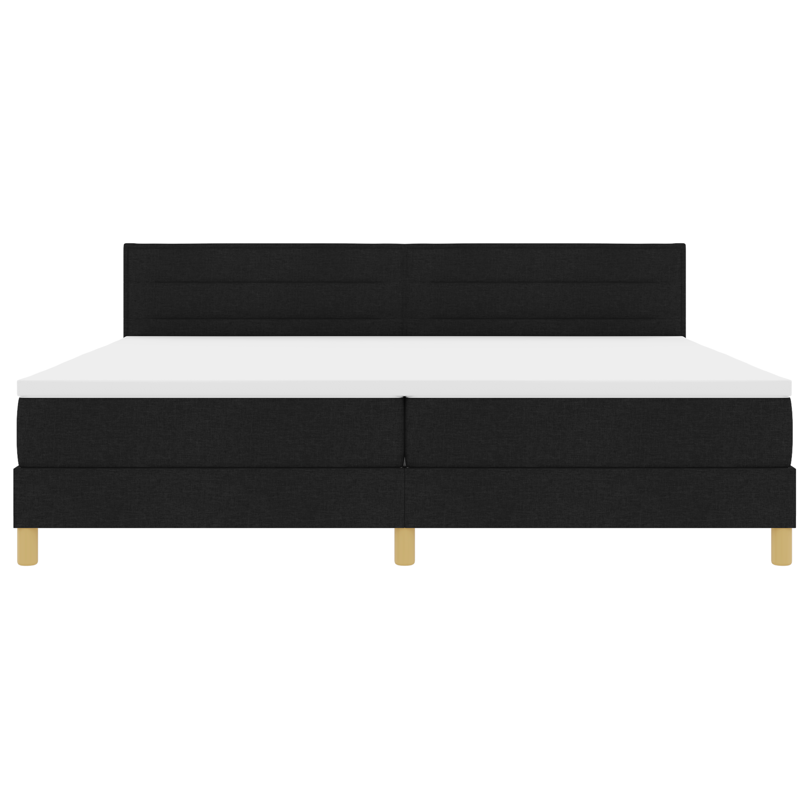 Boxspringbed met matras en LED stof zwart 200x200 cm