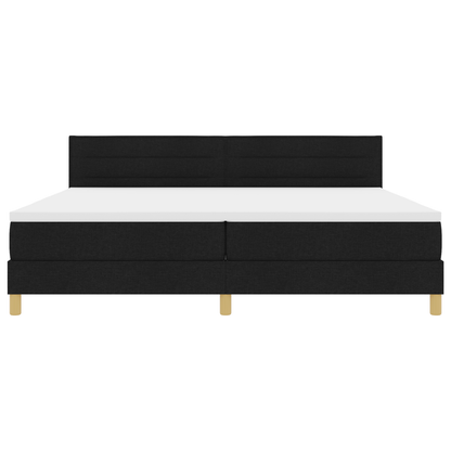 Boxspringbed met matras en LED stof zwart 200x200 cm