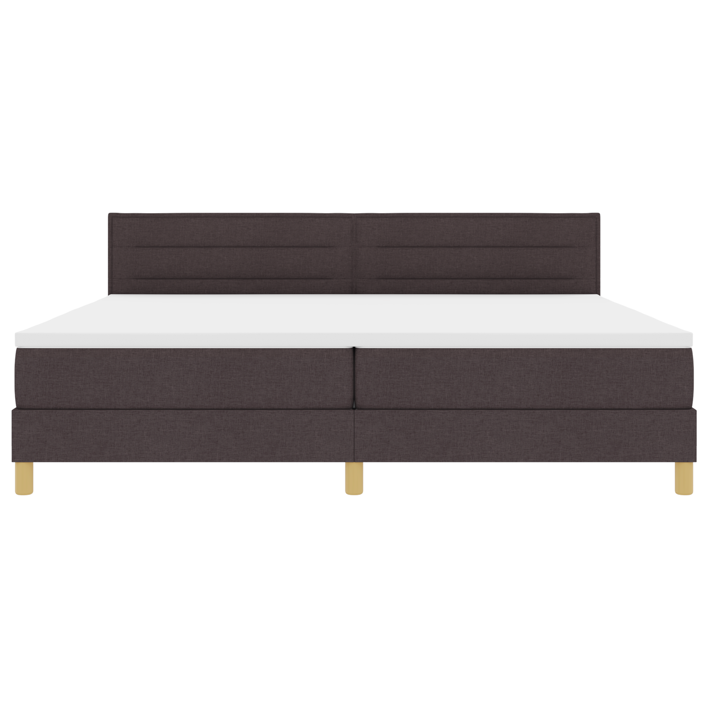 Boxspringbed met matras en LED stof donkerbruin 200x200 cm