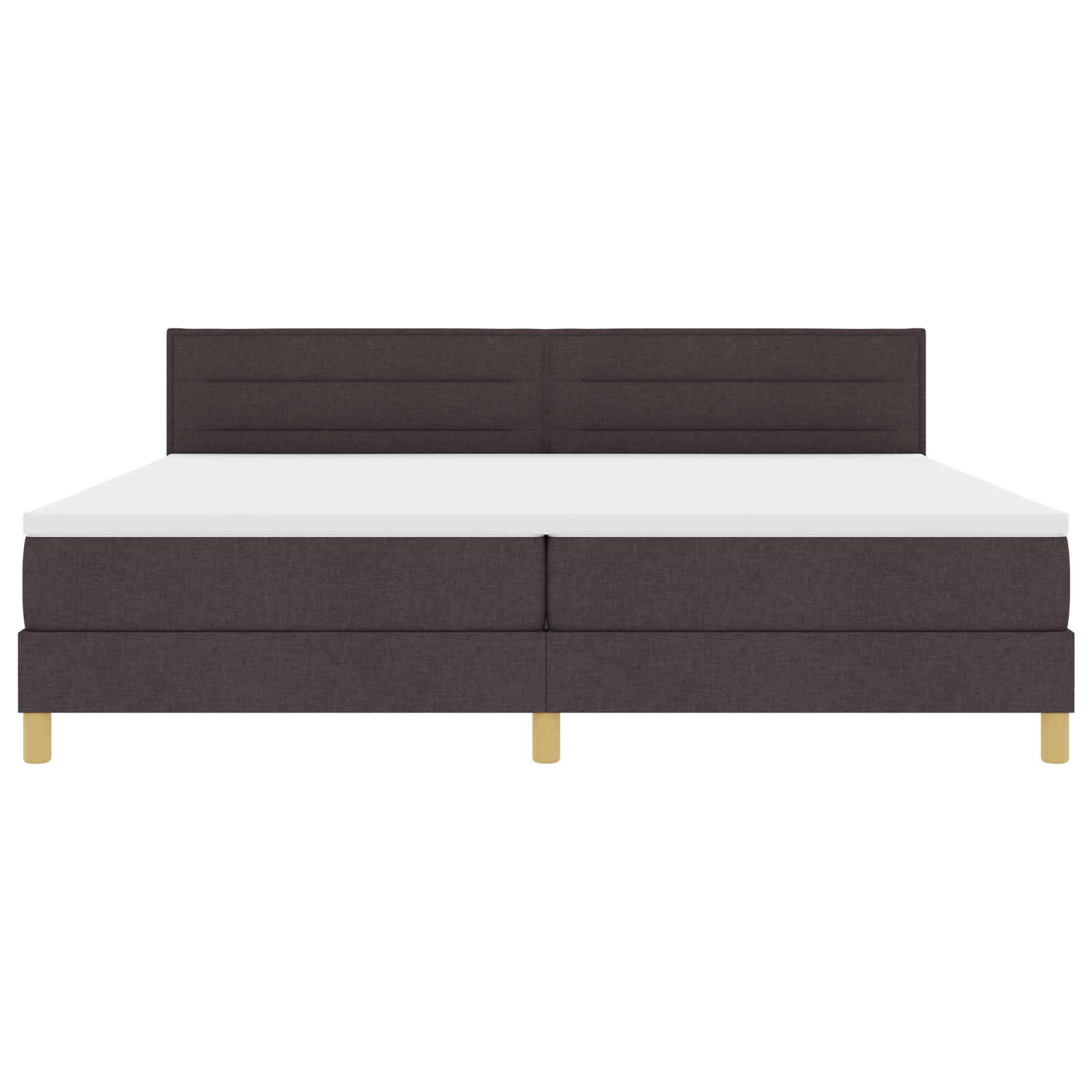 Boxspringbed met matras en LED stof donkerbruin 200x200 cm