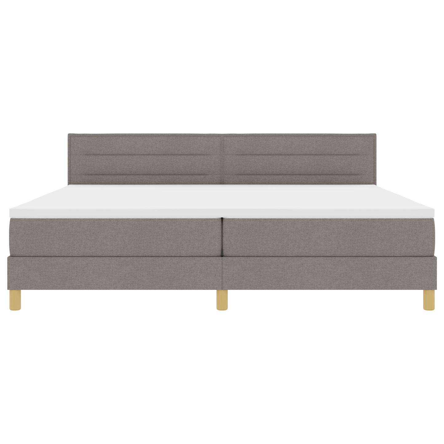 Boxspringbed met matras en LED stof taupe 200x200 cm