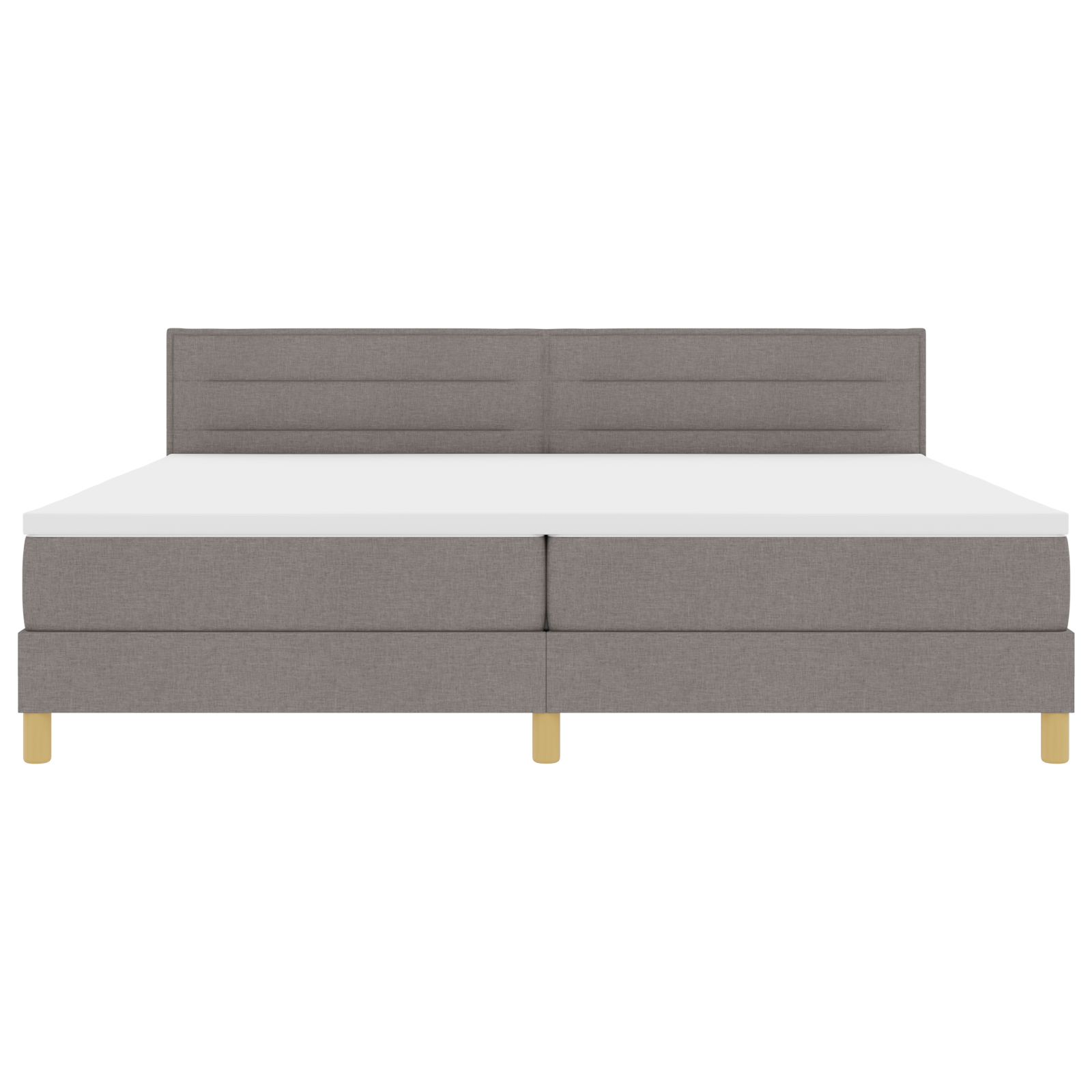 Boxspringbed met matras en LED stof taupe 200x200 cm