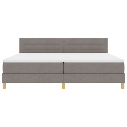 Boxspringbed met matras en LED stof taupe 200x200 cm