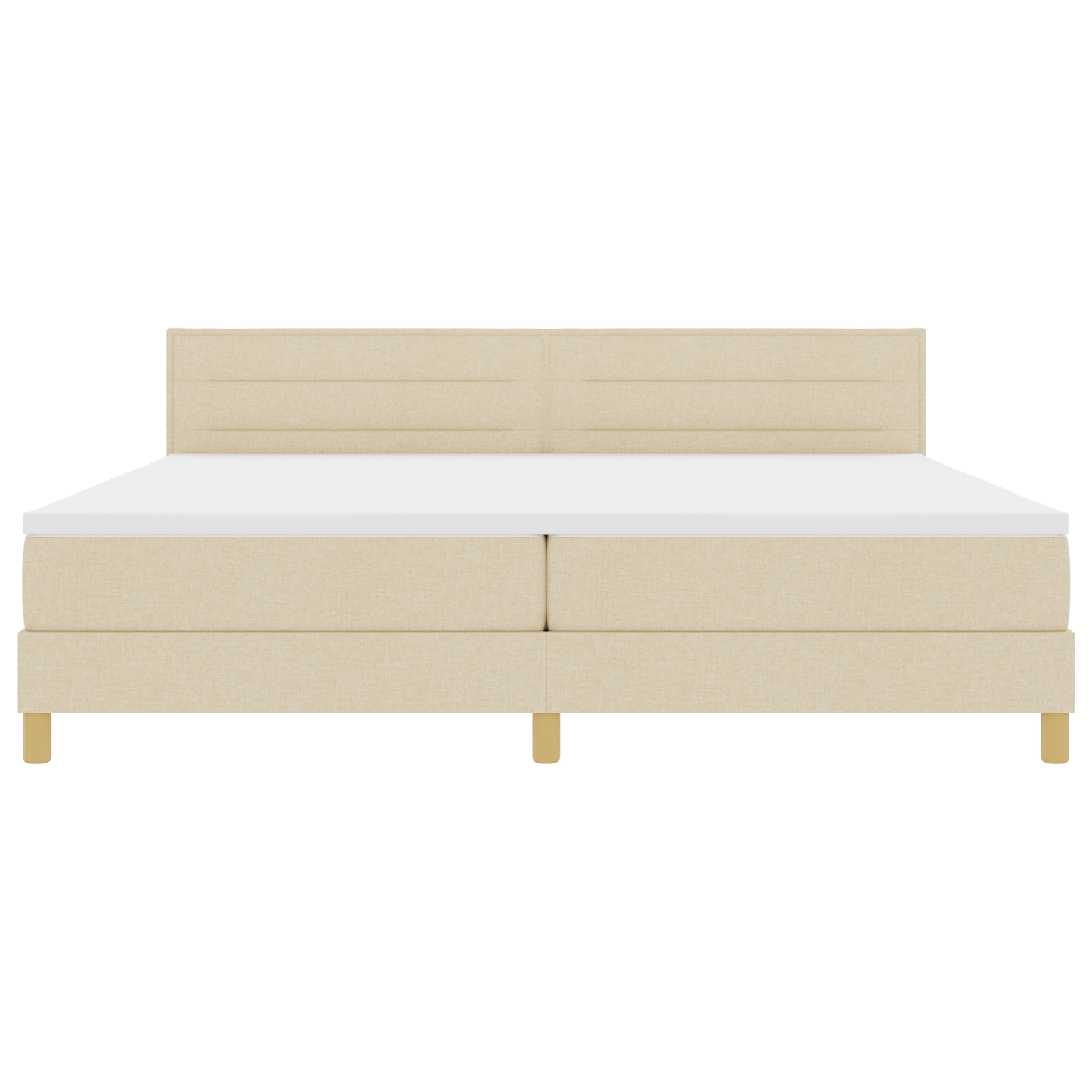 Boxspringbed met matras en LED stof crèmekleurig 200x200 cm