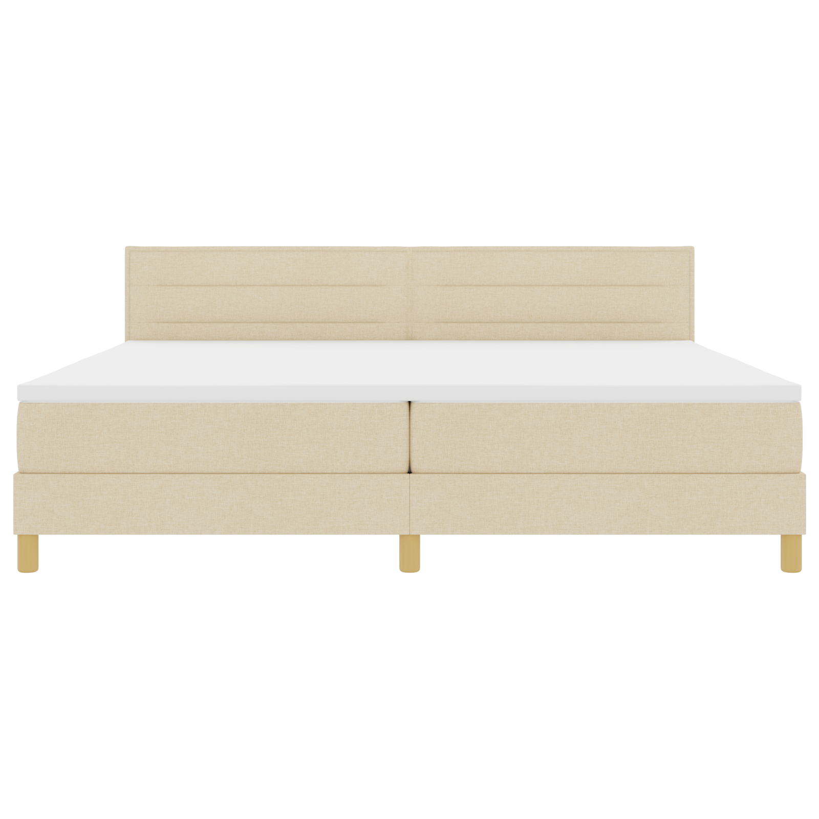 Boxspringbed met matras en LED stof crèmekleurig 200x200 cm