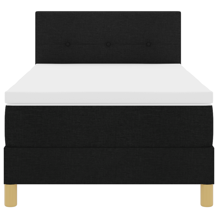 Boxspringbed met Matras & LED Zwart 80x200 cm Stof