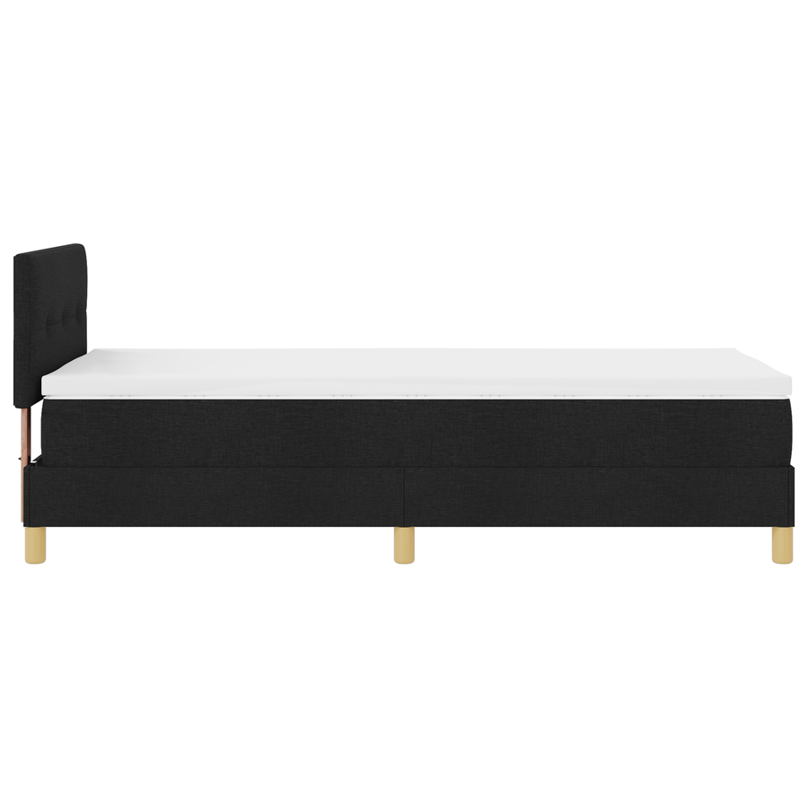 Boxspringbed met Matras & LED Zwart 80x200 cm Stof