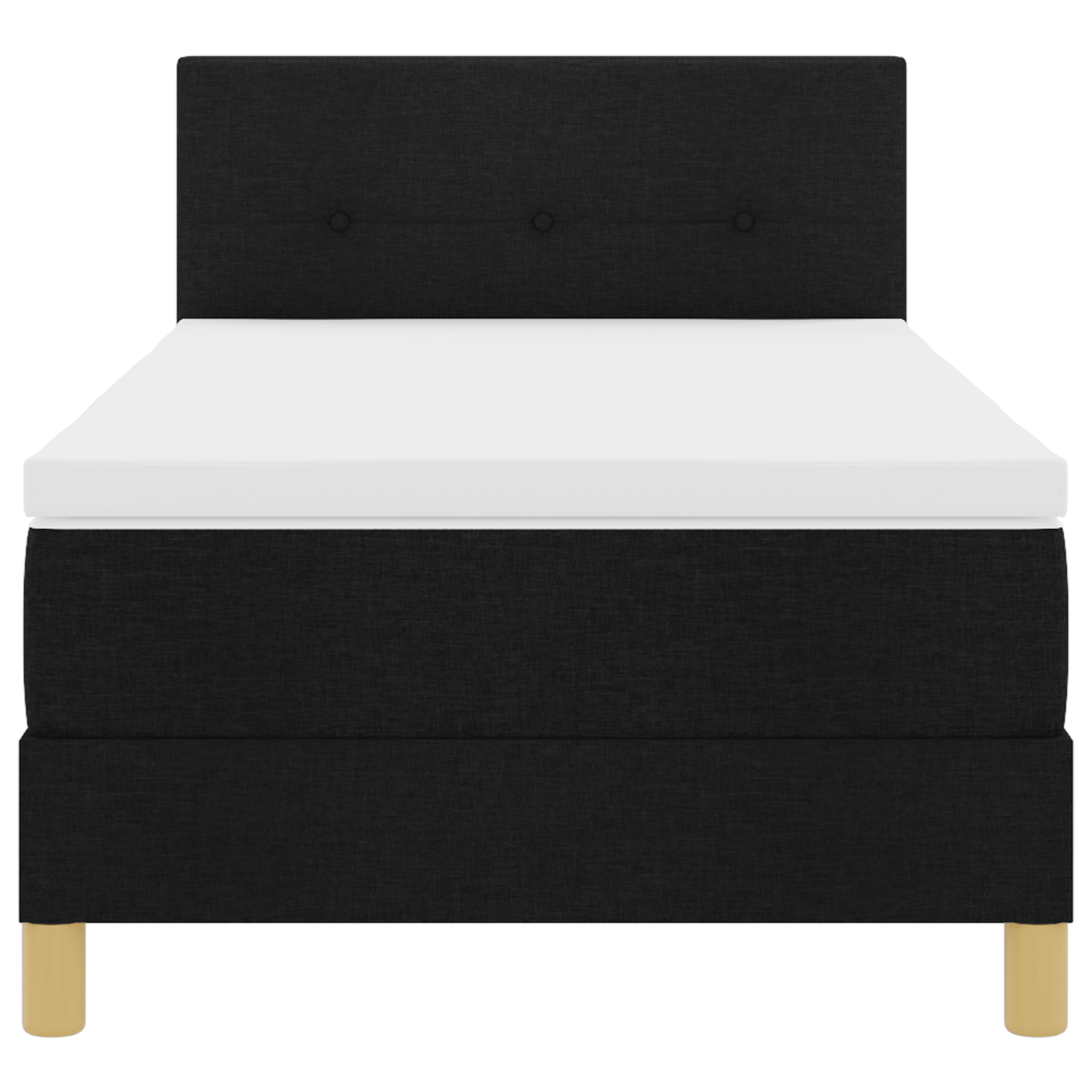 Boxspringbed met matras en LED stof zwart 90x200 cm