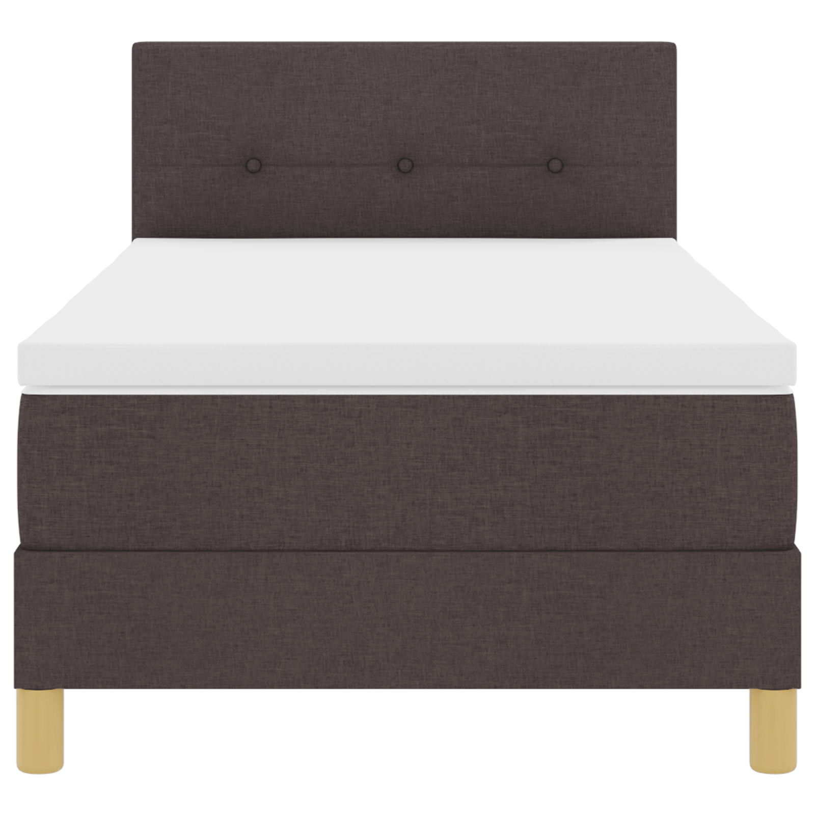 Boxspringbed met matras en LED stof donkerbruin 100x200 cm