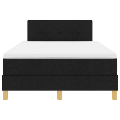 Boxspring Bed met Matras & LED Zwart 120x190 cm Stof