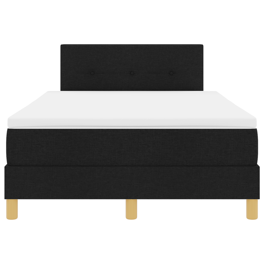 Boxspringbed met Matras & LED Zwart 120x200 cm Stof