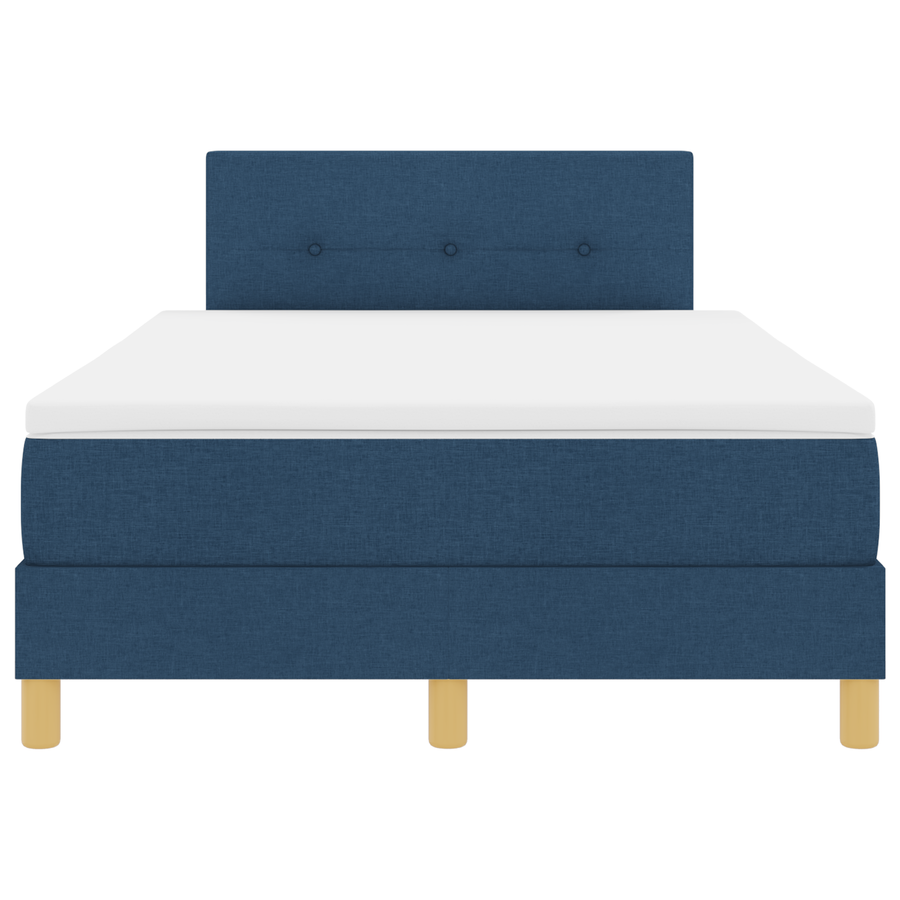 Boxspringbed met matras en LED stof blauw 120x200 cm