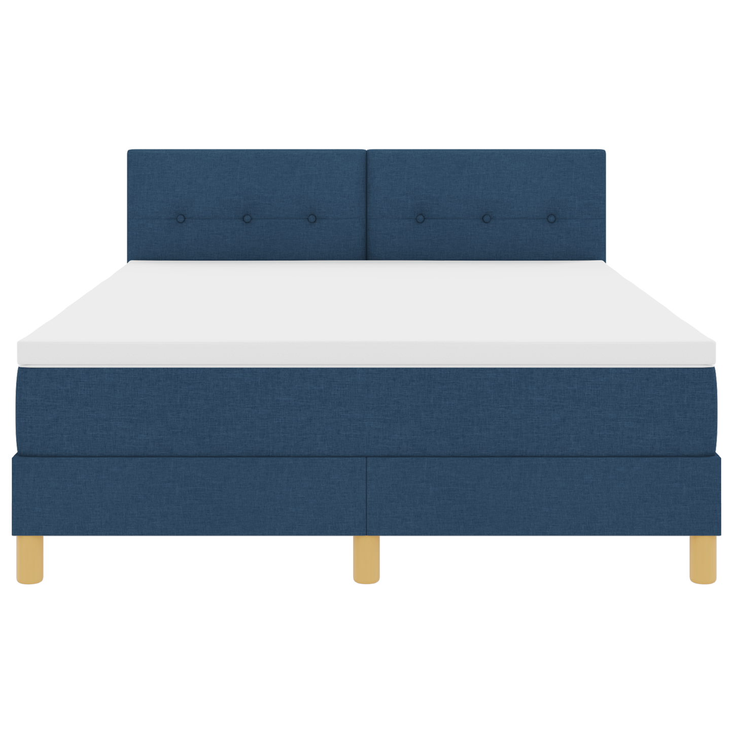 Boxspringbed met matras en LED stof blauw 140x190 cm