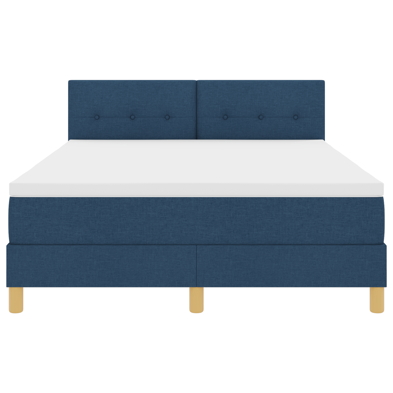 Boxspringbed met matras en LED stof blauw 140x190 cm
