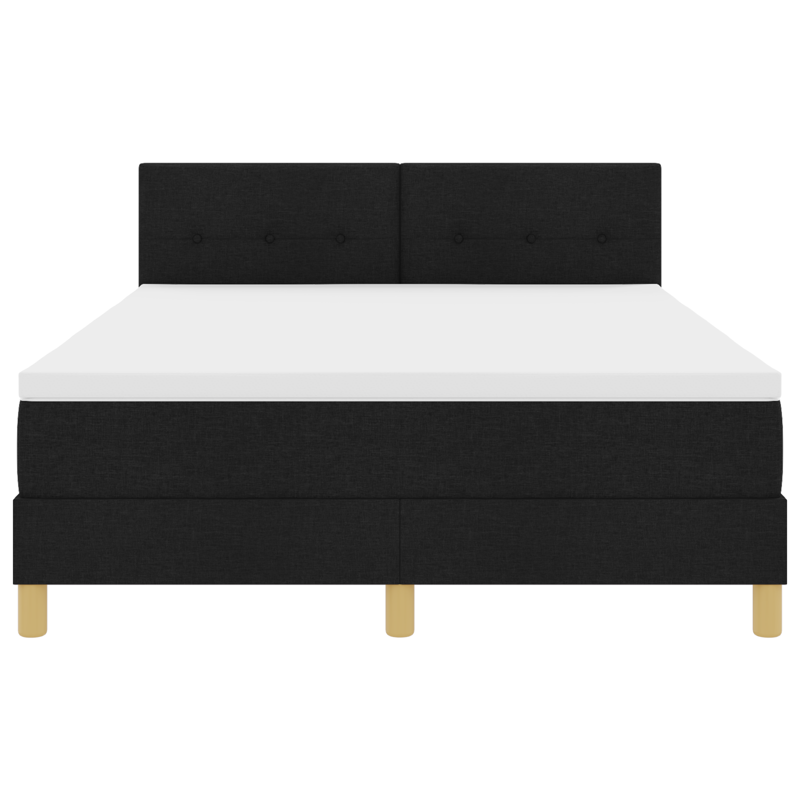Boxspringbed met matras en LED stof zwart 140x200 cm