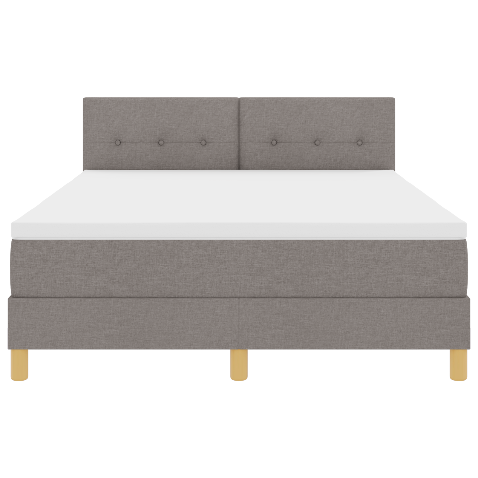 Boxspringbed met matras en LED stof taupe 140x200 cm