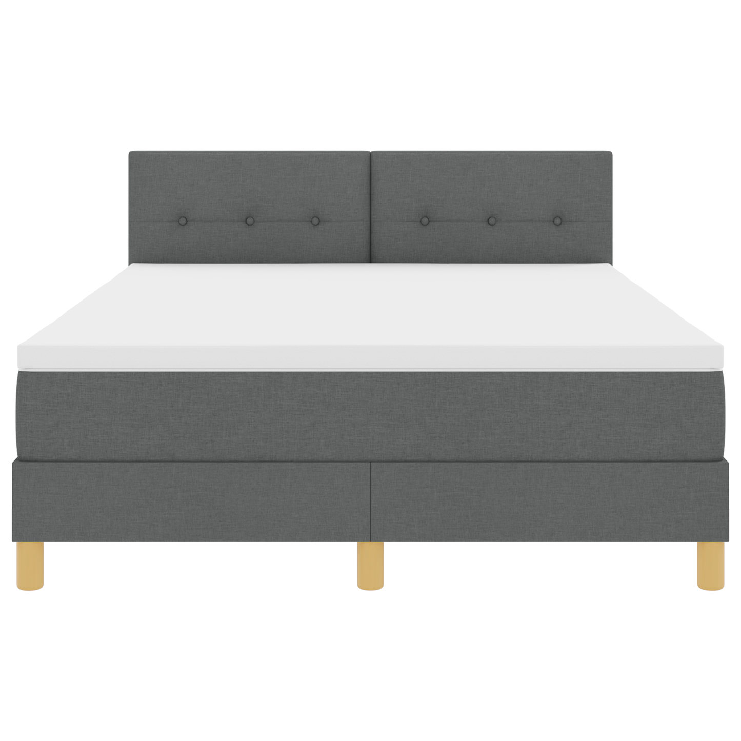 Boxspringbed met matras en LED stof donkergrijs 160x200 cm