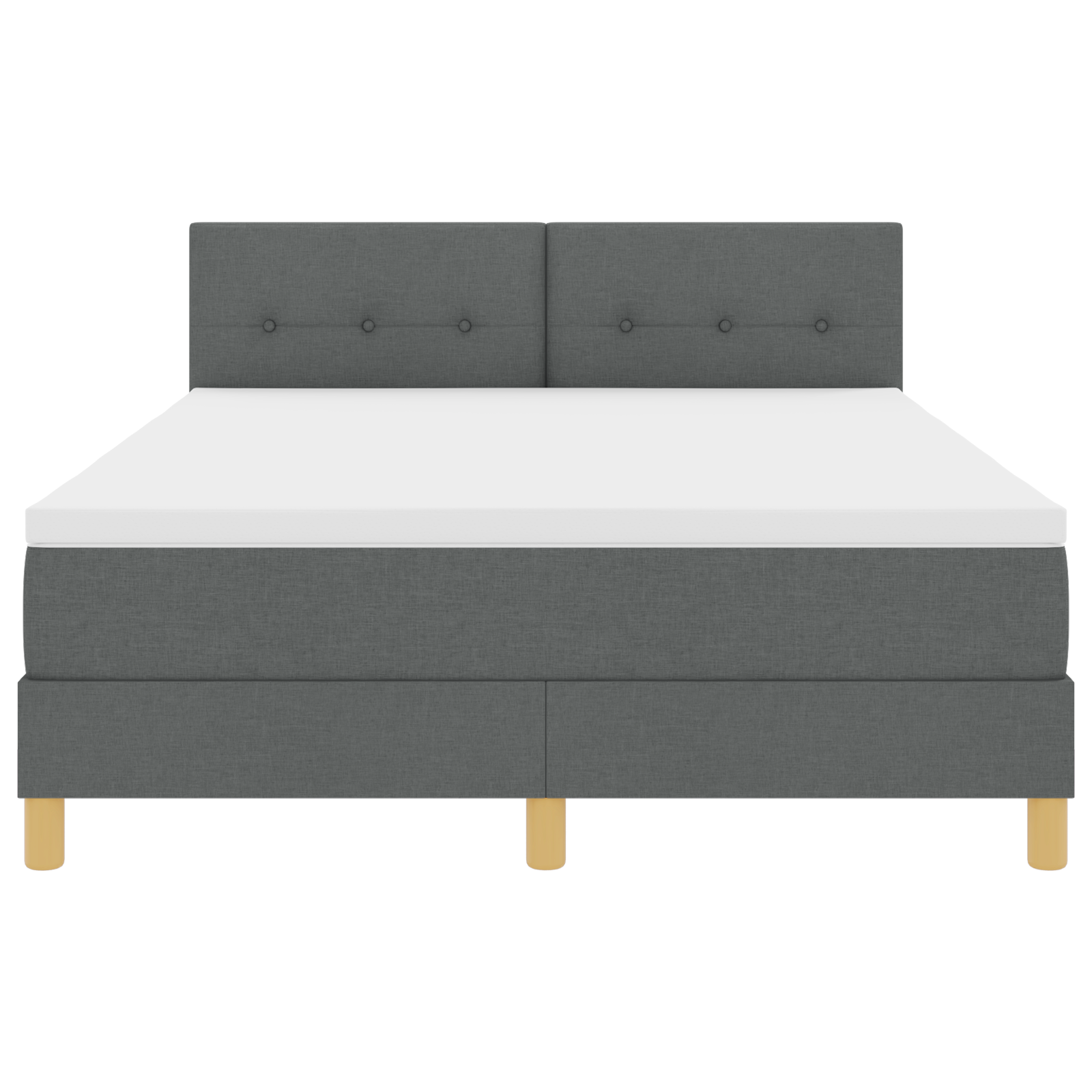 Boxspringbed met matras en LED stof donkergrijs 160x200 cm