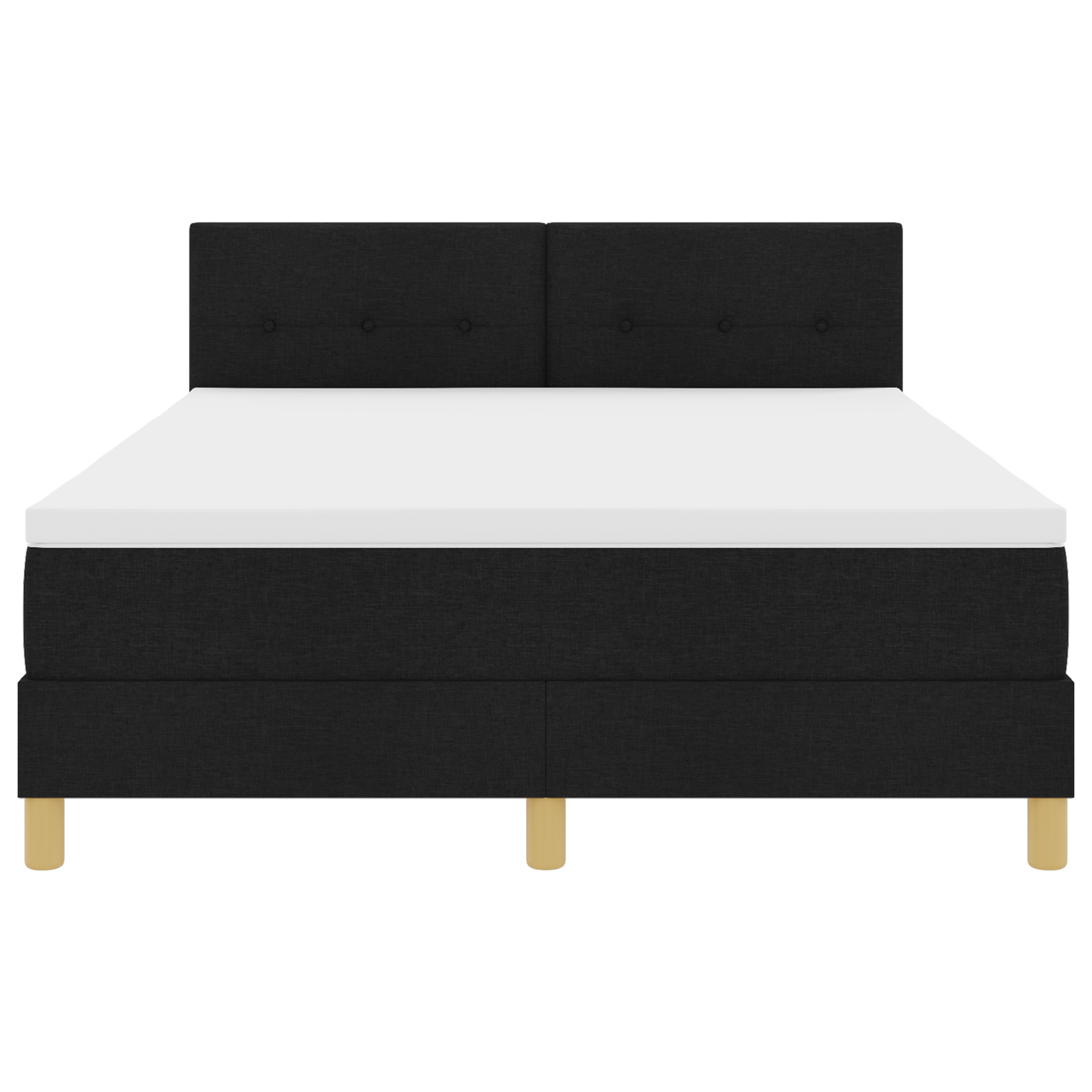 Boxspringbed met matras en LED stof zwart 160x200 cm