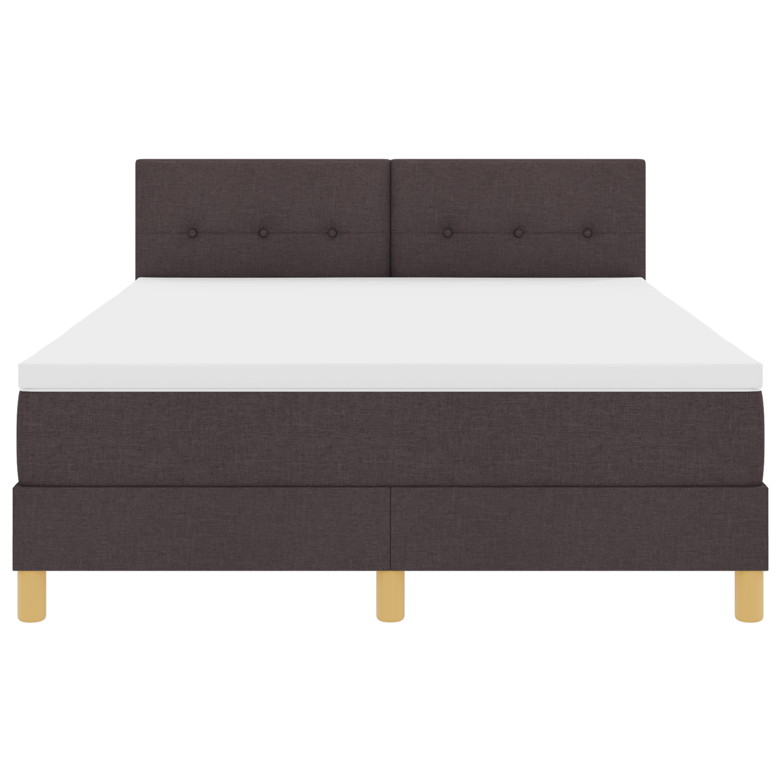 Boxspringbed met matras en LED stof donkerbruin 160x200 cm