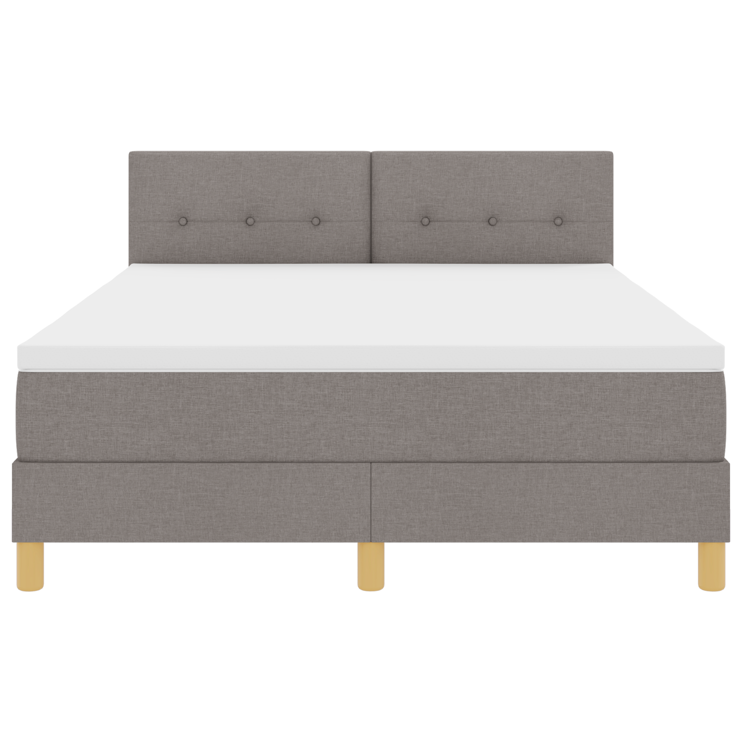 Boxspringbed met matras en LED stof taupe 160x200 cm