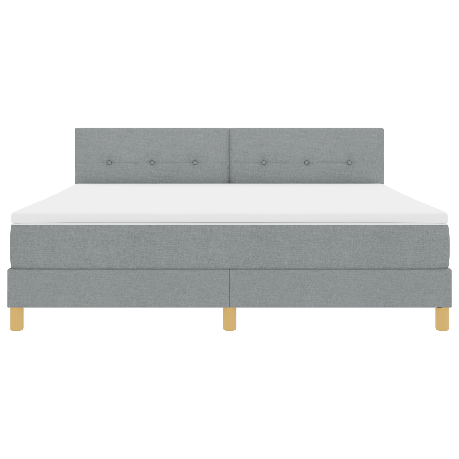 Boxspringbed met matras en LED stof lichtgrijs 180x200 cm