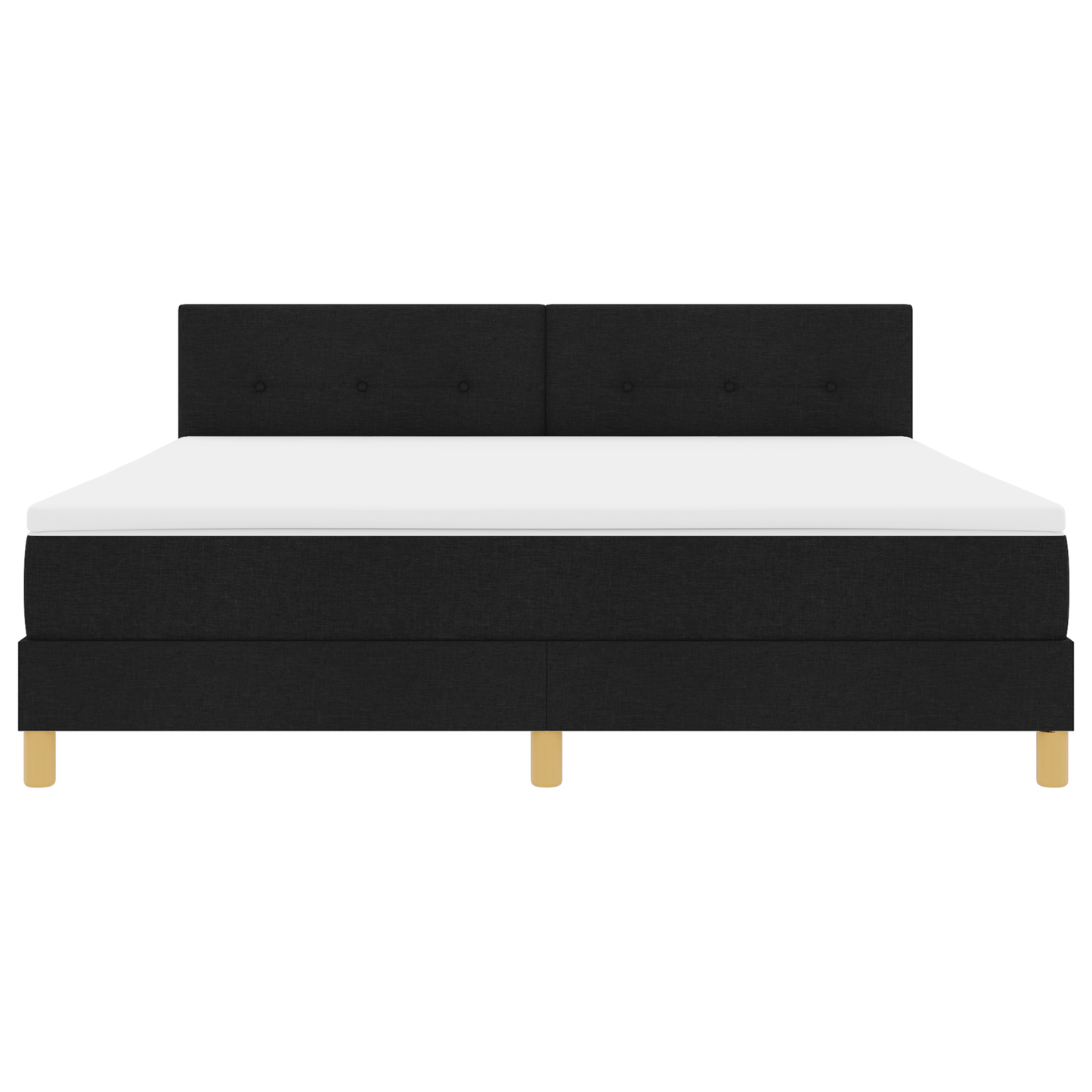 Boxspringbed met matras en LED stof zwart 180x200 cm