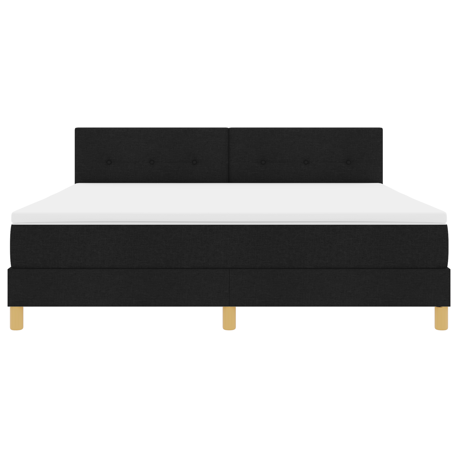 Boxspringbed met matras en LED stof zwart 180x200 cm