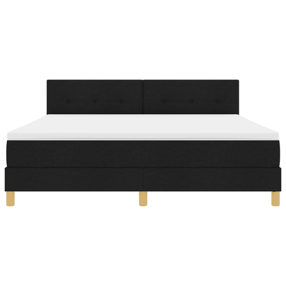 Boxspringbed met matras en LED stof zwart 180x200 cm