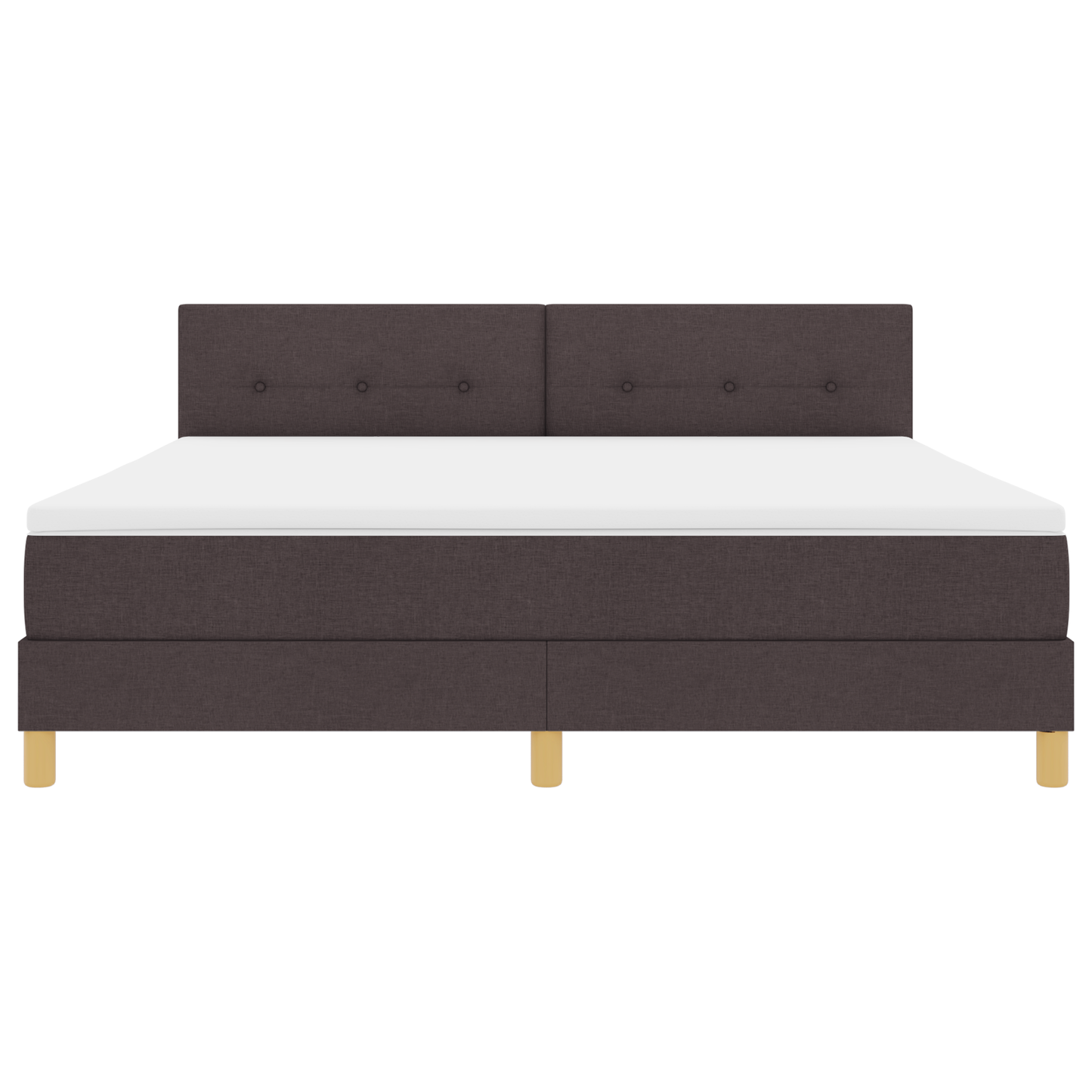Boxspringbed met matras en LED stof donkerbruin 180x200 cm