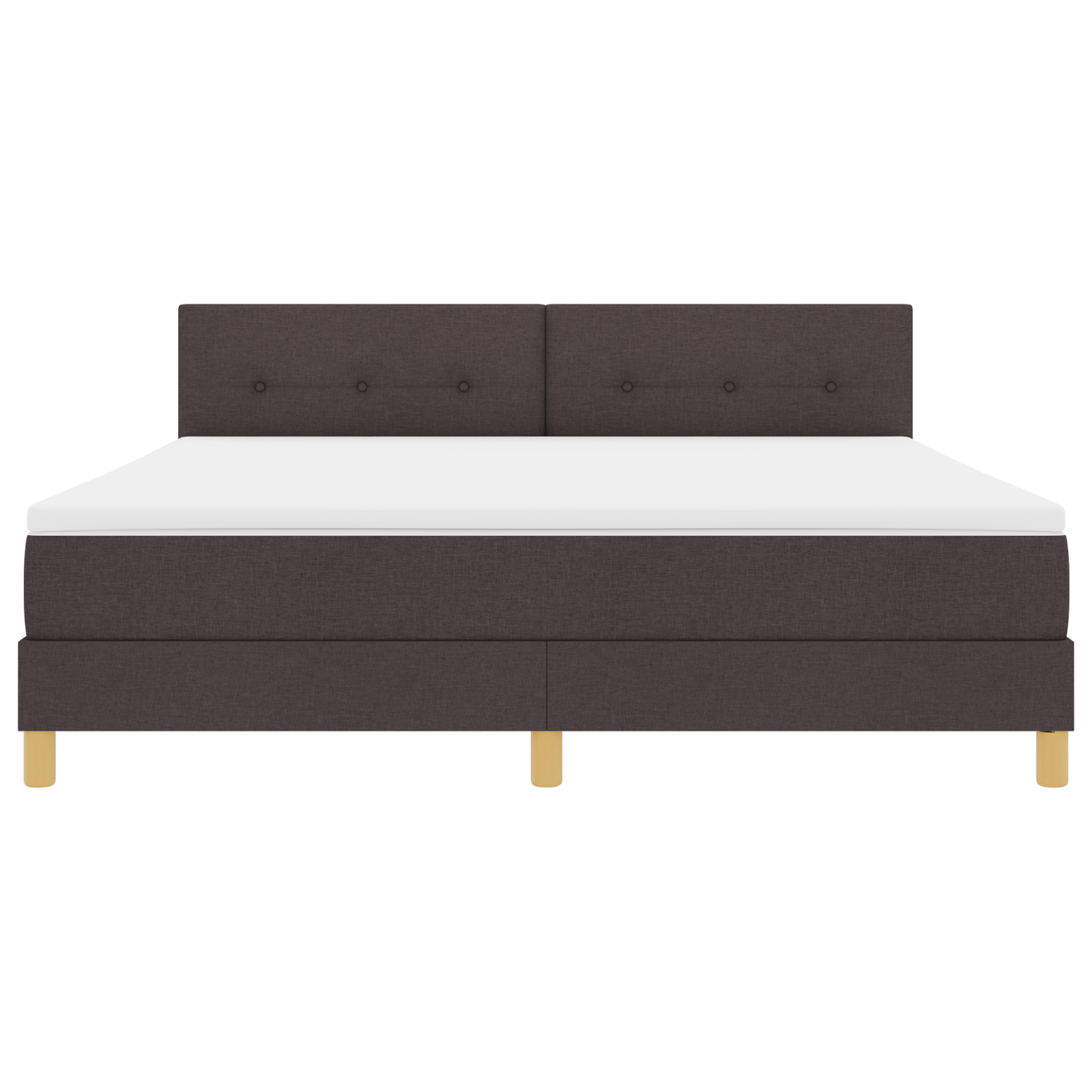 Boxspringbed met matras en LED stof donkerbruin 180x200 cm