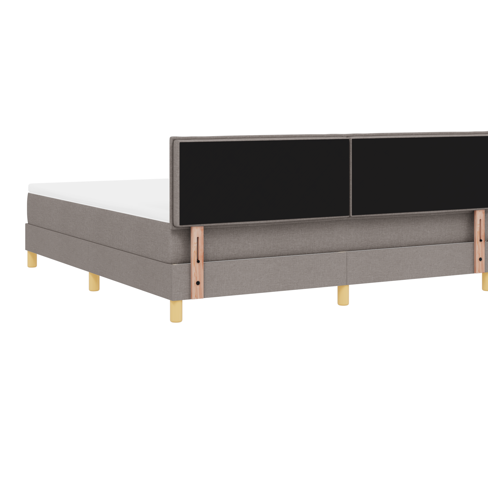 Boxspring Bed met Matras & LED Taupe 180x200 cm Stof
