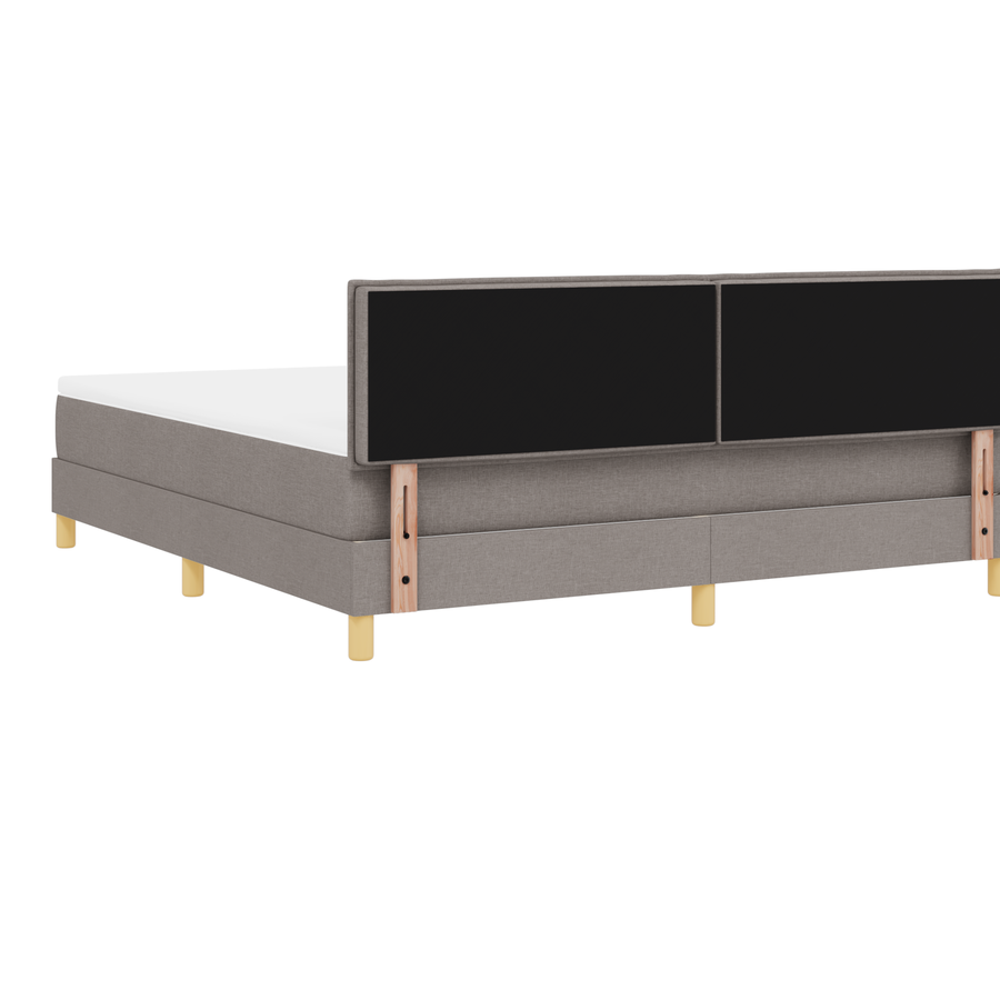 Boxspring Bed met Matras & LED Taupe 180x200 cm Stof