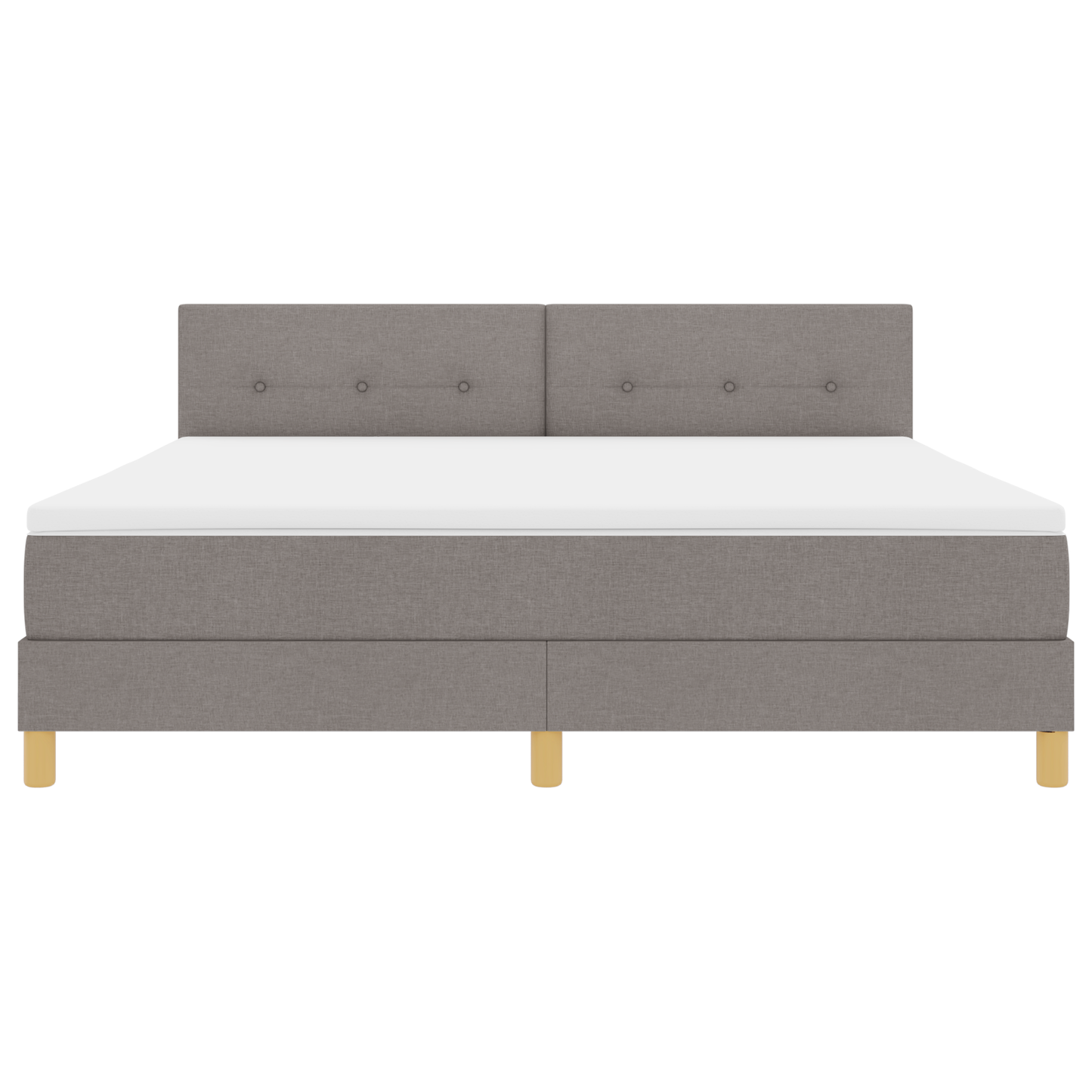 Boxspring Bed met Matras & LED Taupe 180x200 cm Stof
