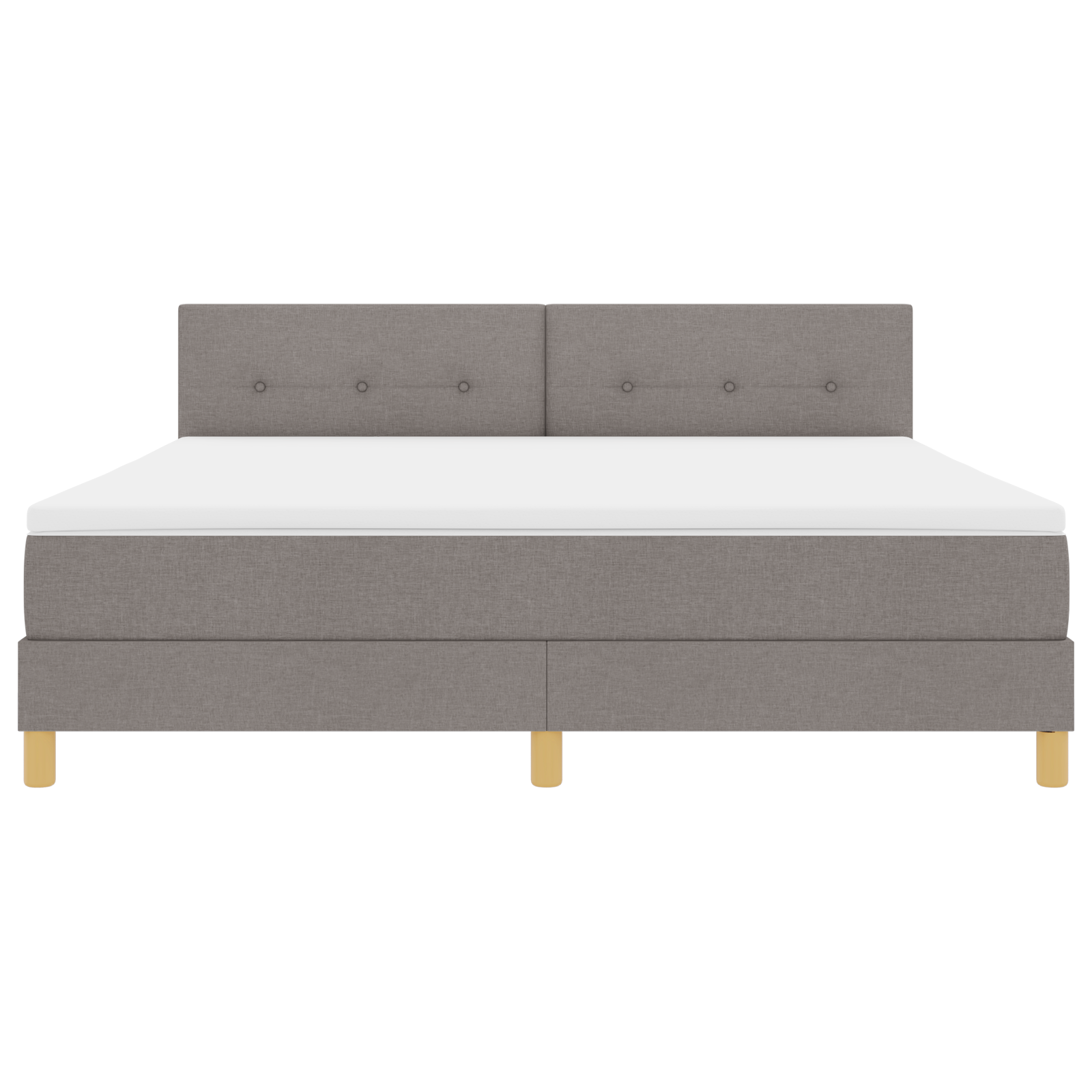Boxspring Bed met Matras & LED Taupe 180x200 cm Stof