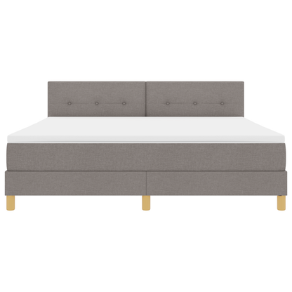 Boxspring Bed met Matras & LED Taupe 180x200 cm Stof