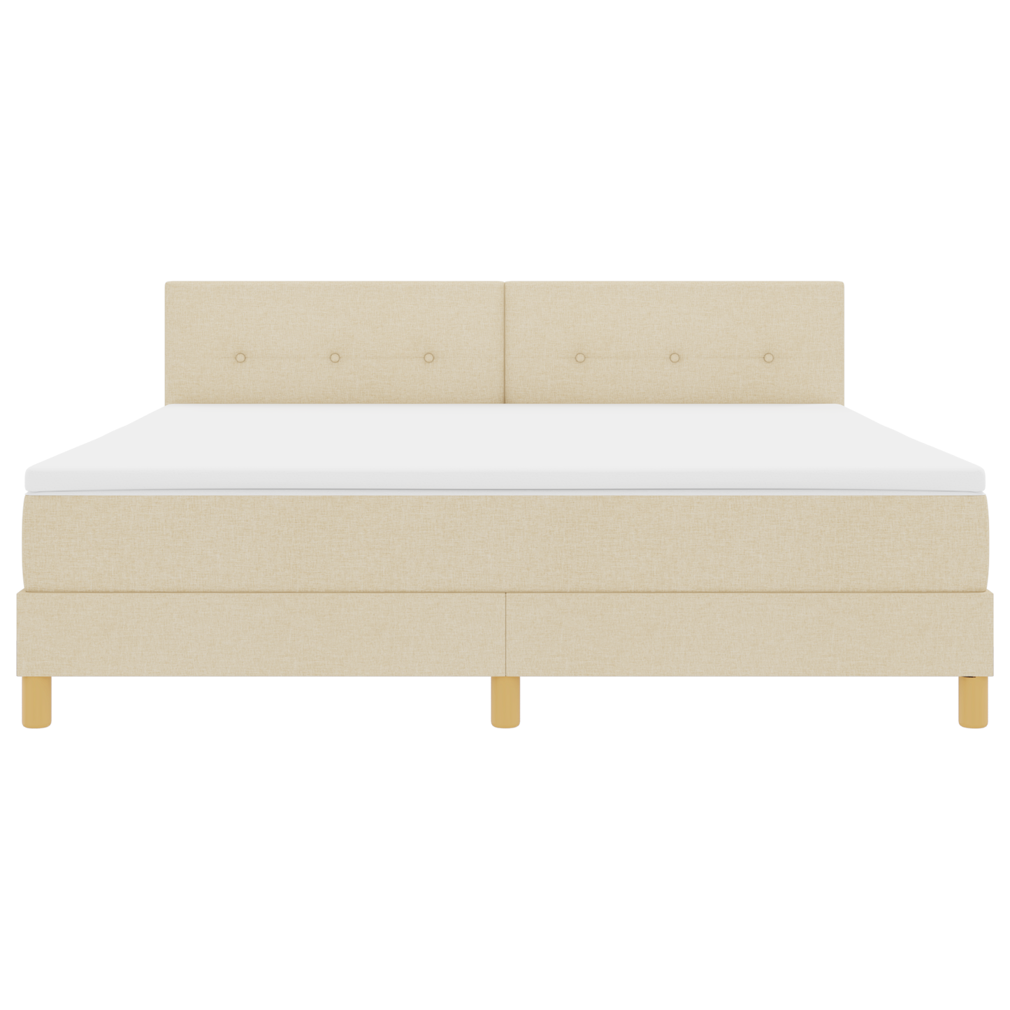 Boxspringbed met matras en LED stof crèmekleurig 180x200 cm