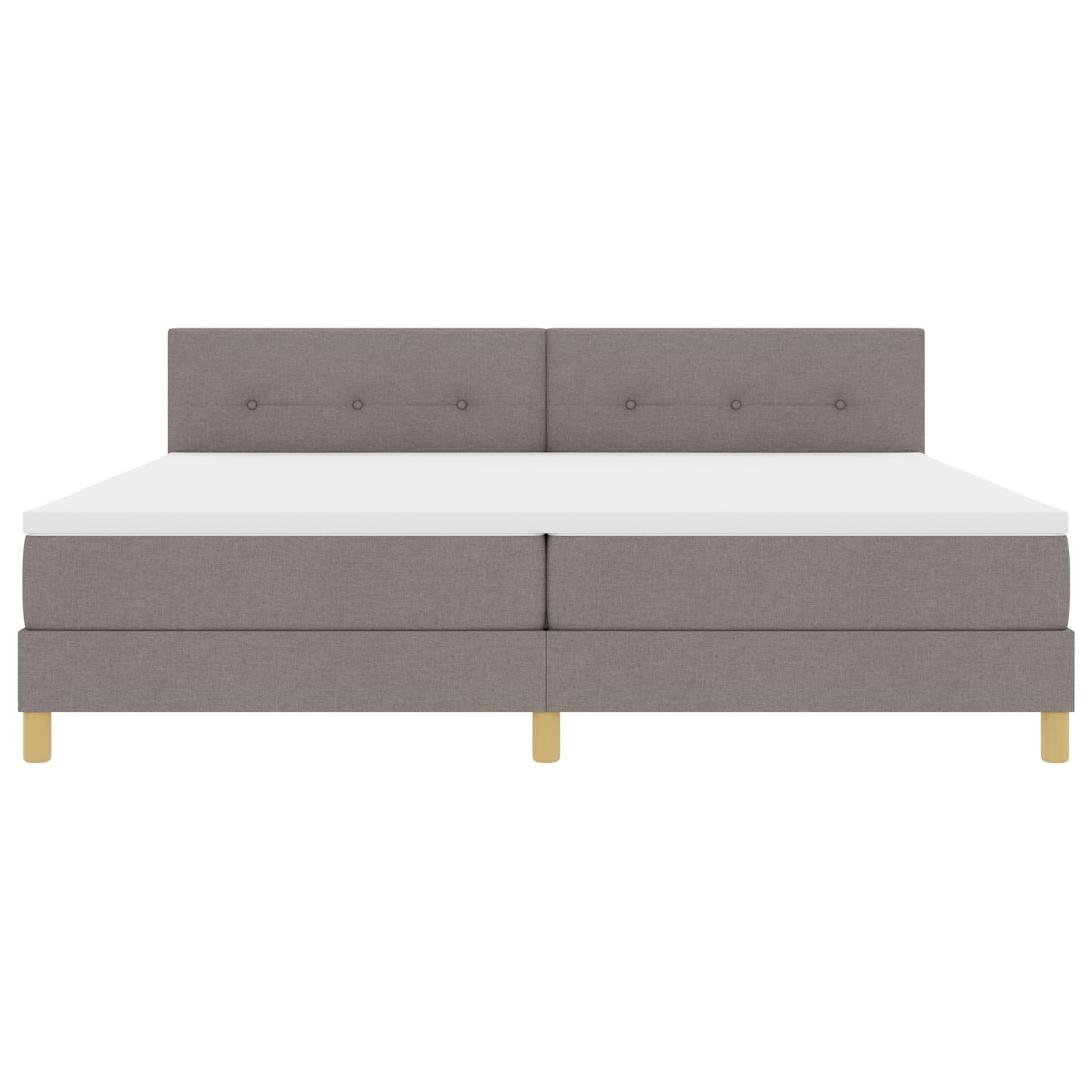 Boxspringbed met matras en LED stof taupe 200x200 cm