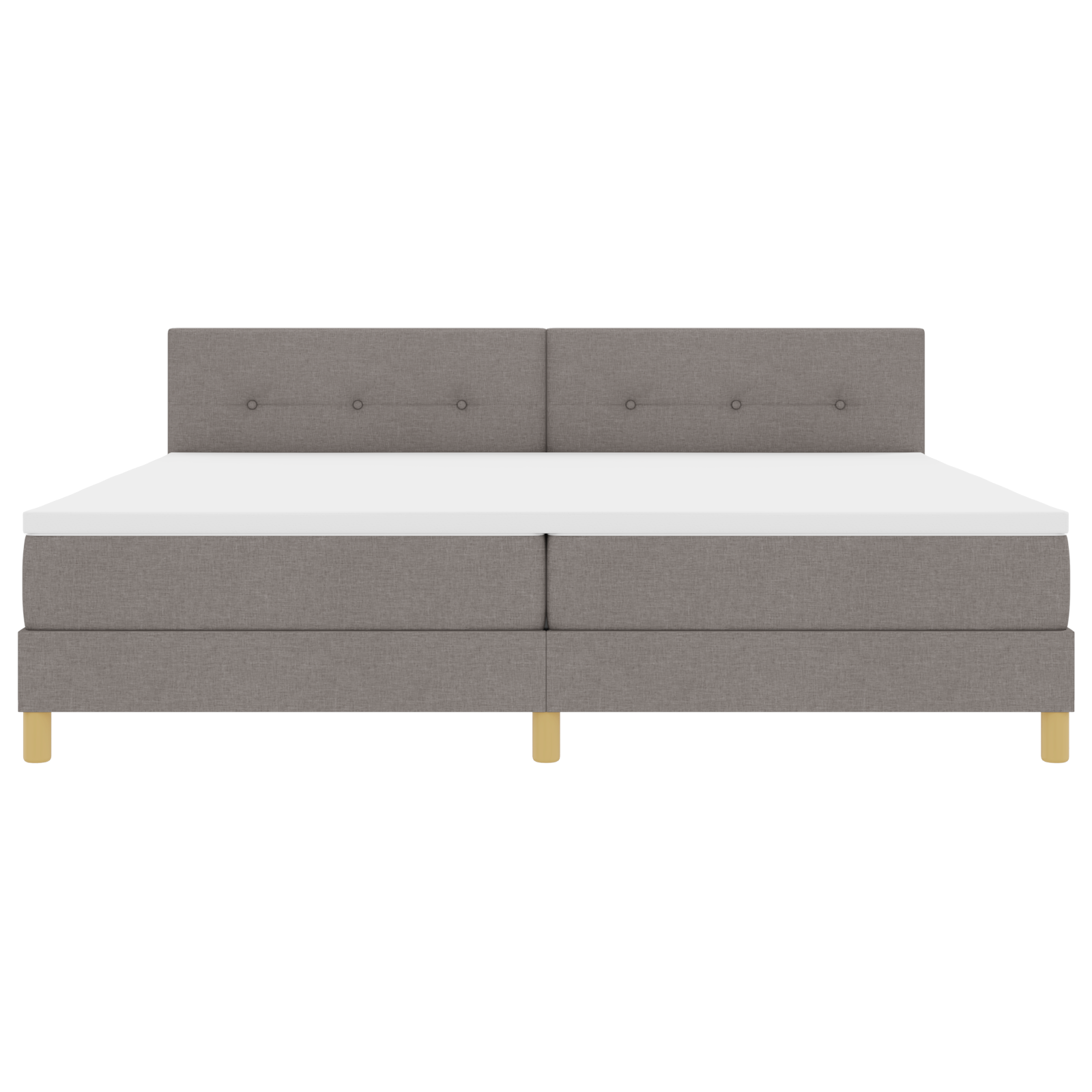 Boxspringbed met matras en LED stof taupe 200x200 cm